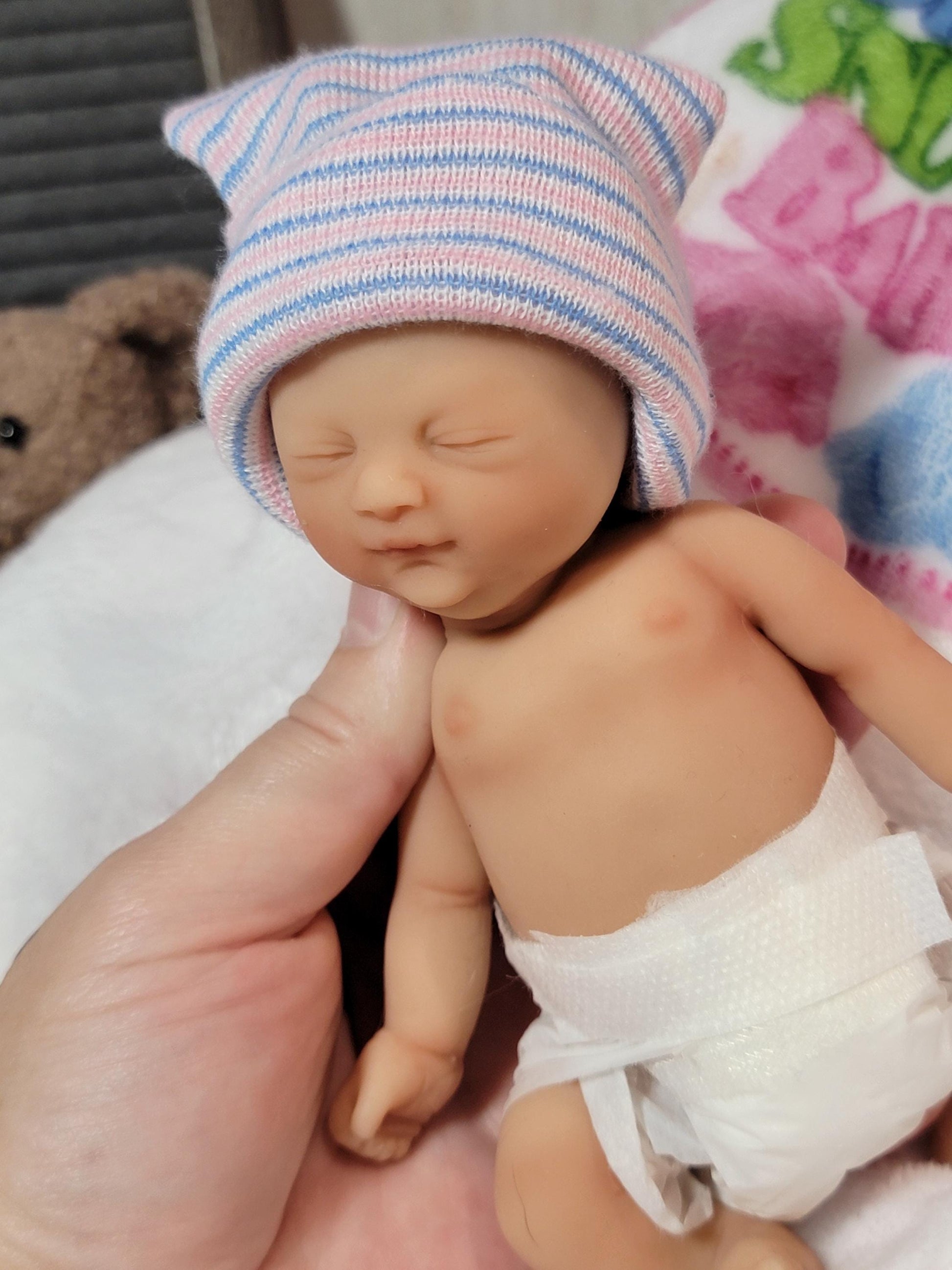 Silicone Baby Girl Doll 6 inches "Tobi"