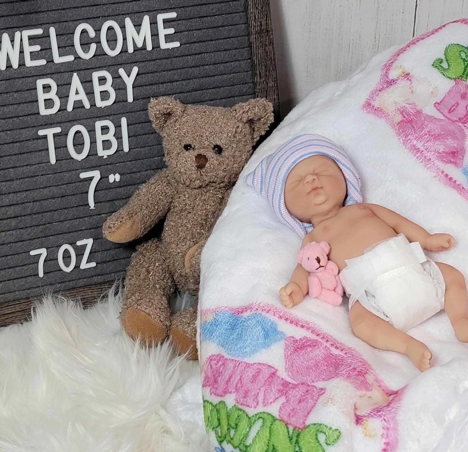 Silicone Baby Girl Doll 6 inches "Tobi"