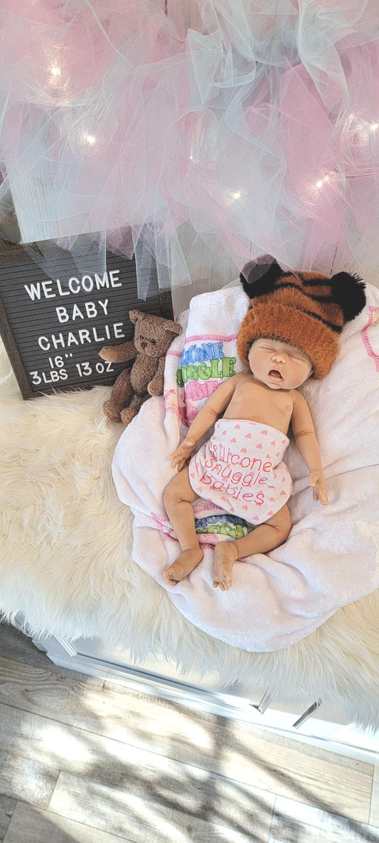 Silicone Baby Doll 16 inch Boy or Girl "Charlie"