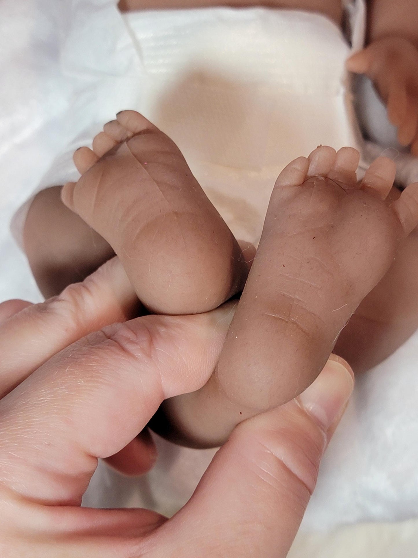 Ready to ship Authentic 14" Silicone Baby Girl Doll Enhanced Realism Edition - Emerson Handmade by Artist
