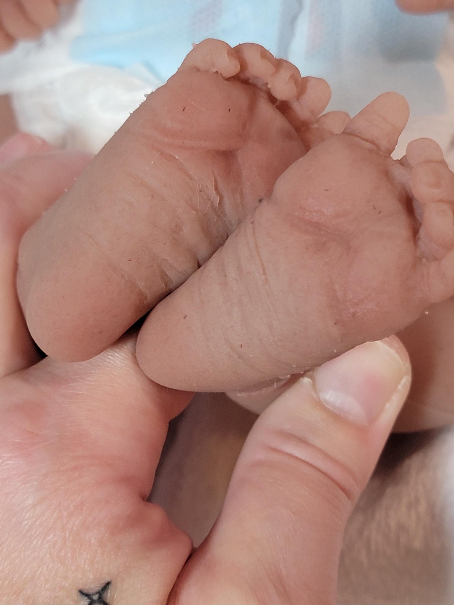 Handmade 16" Silicone Baby Doll - Abigail or Abraham Enhanced Realism Edition
