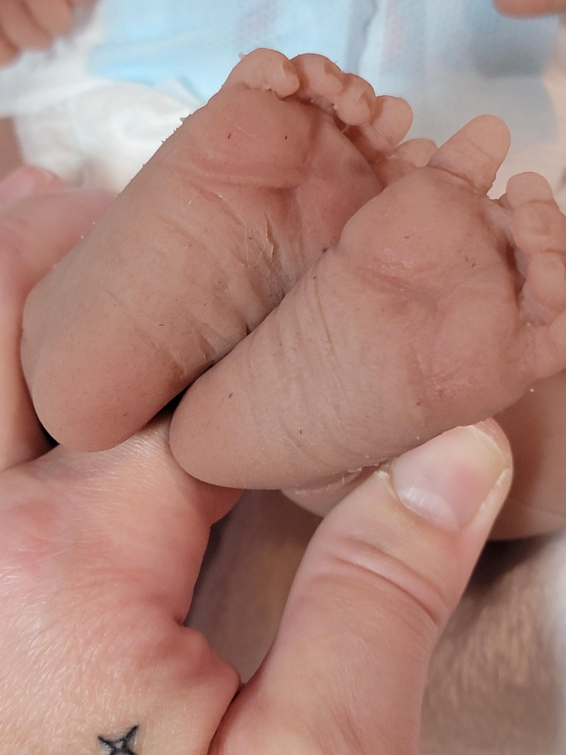 Handmade 16" Silicone Baby Doll - Abigail or Abraham Enhanced Realism Edition