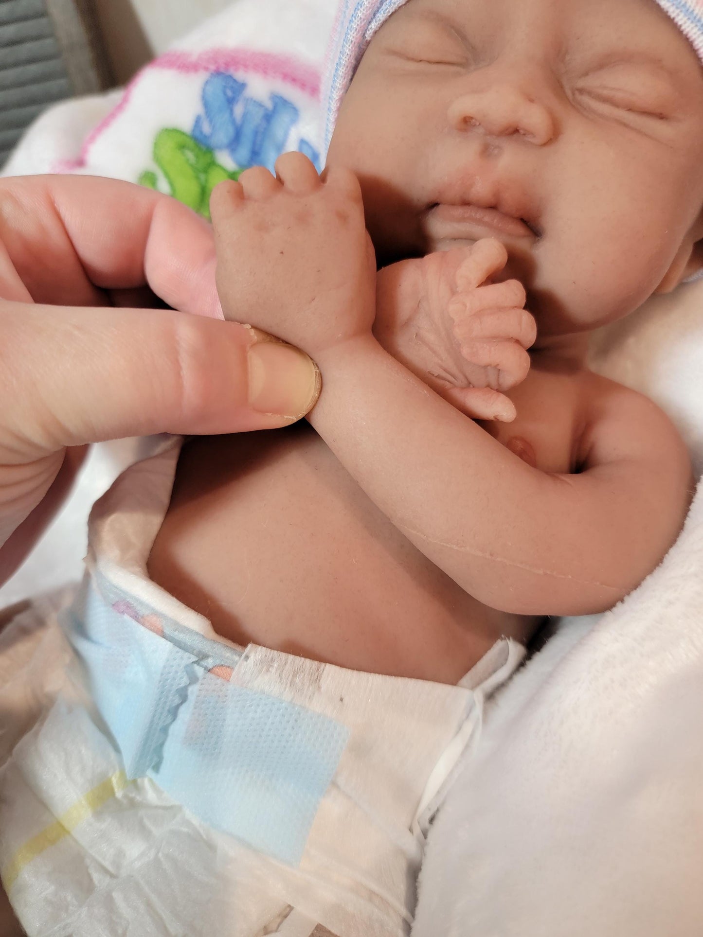 Handmade 16" Silicone Baby Doll - Abigail or Abraham Enhanced Realism Edition