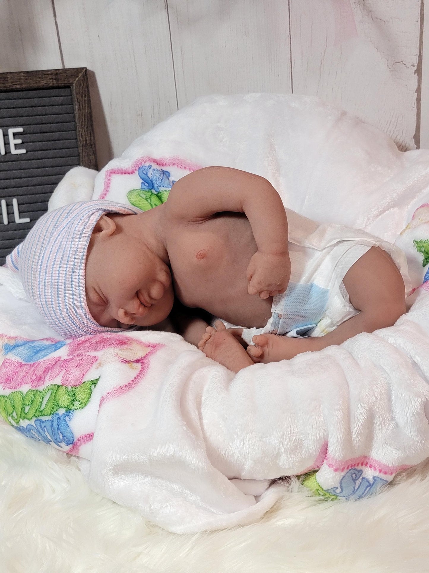Authentic 16" Silicone Baby Doll - Abigail or Abraham Enhanced Realism Edition Handmade by Artist