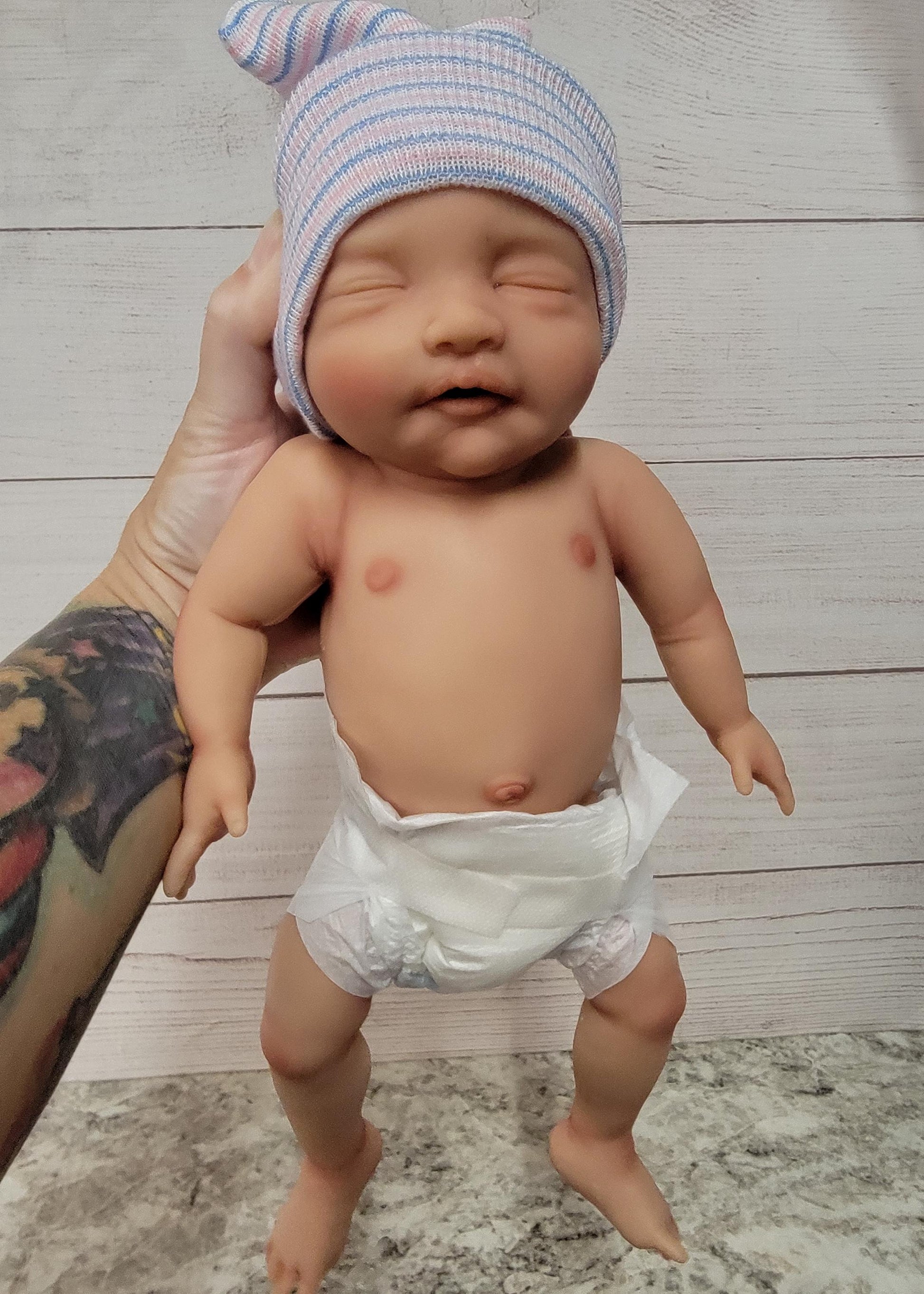 Handmade 14" Silicone Baby Doll Enhanced Realism Edition - Emerson