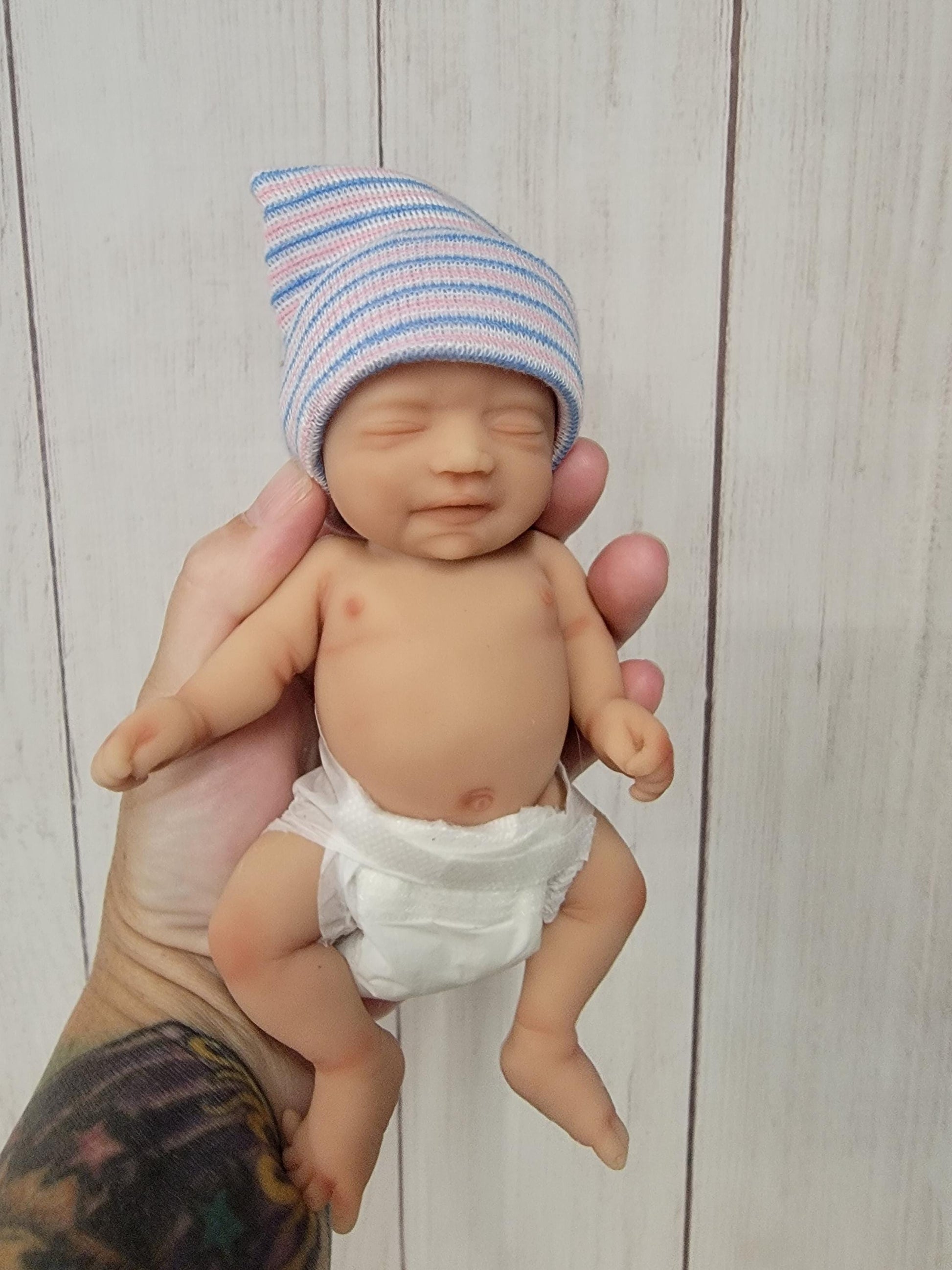 Silicone Baby Doll 7 inch Boy or Girl "Madison" or "Matthew"