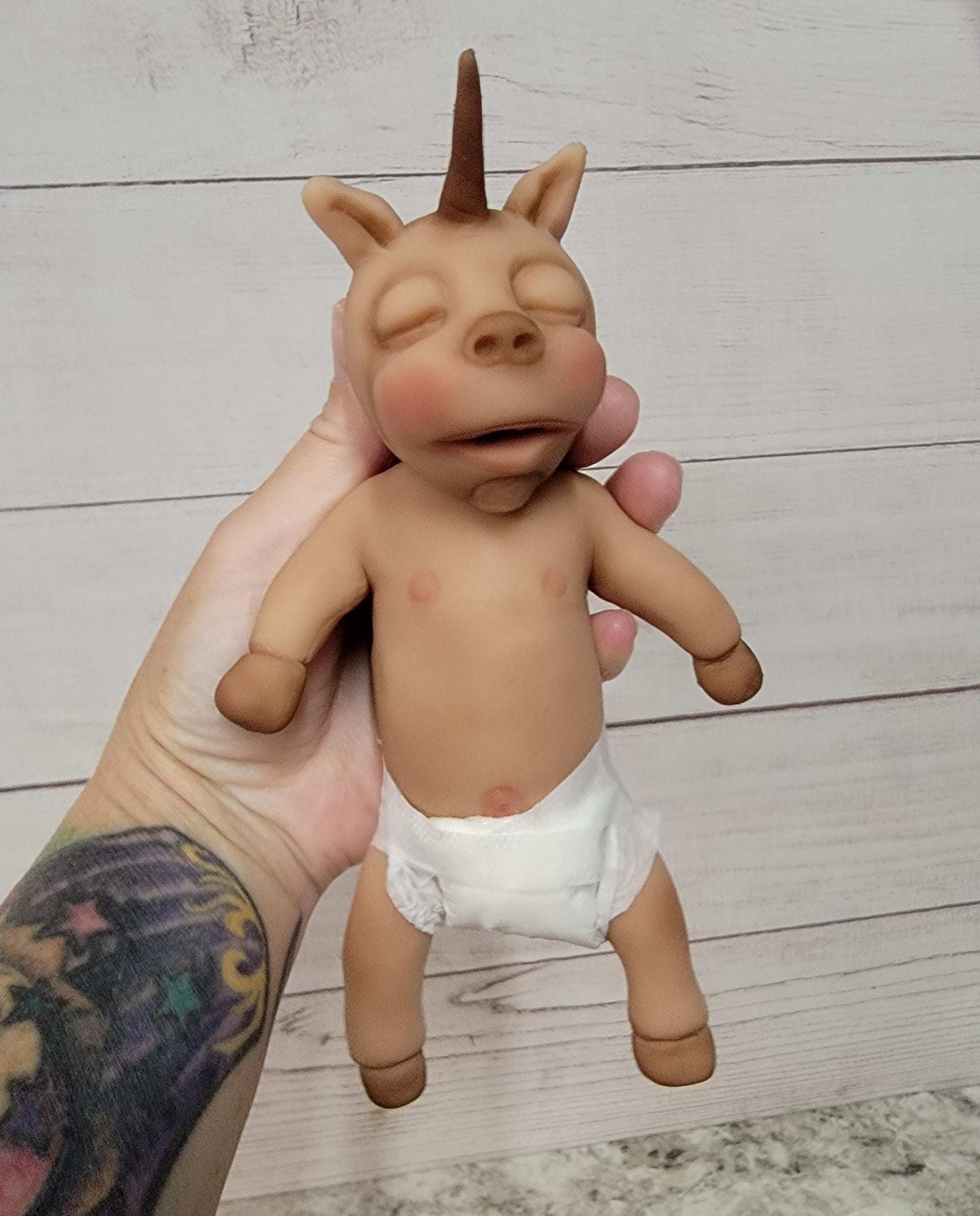 7" Unicorn Silicone Baby Doll "Fantasia"