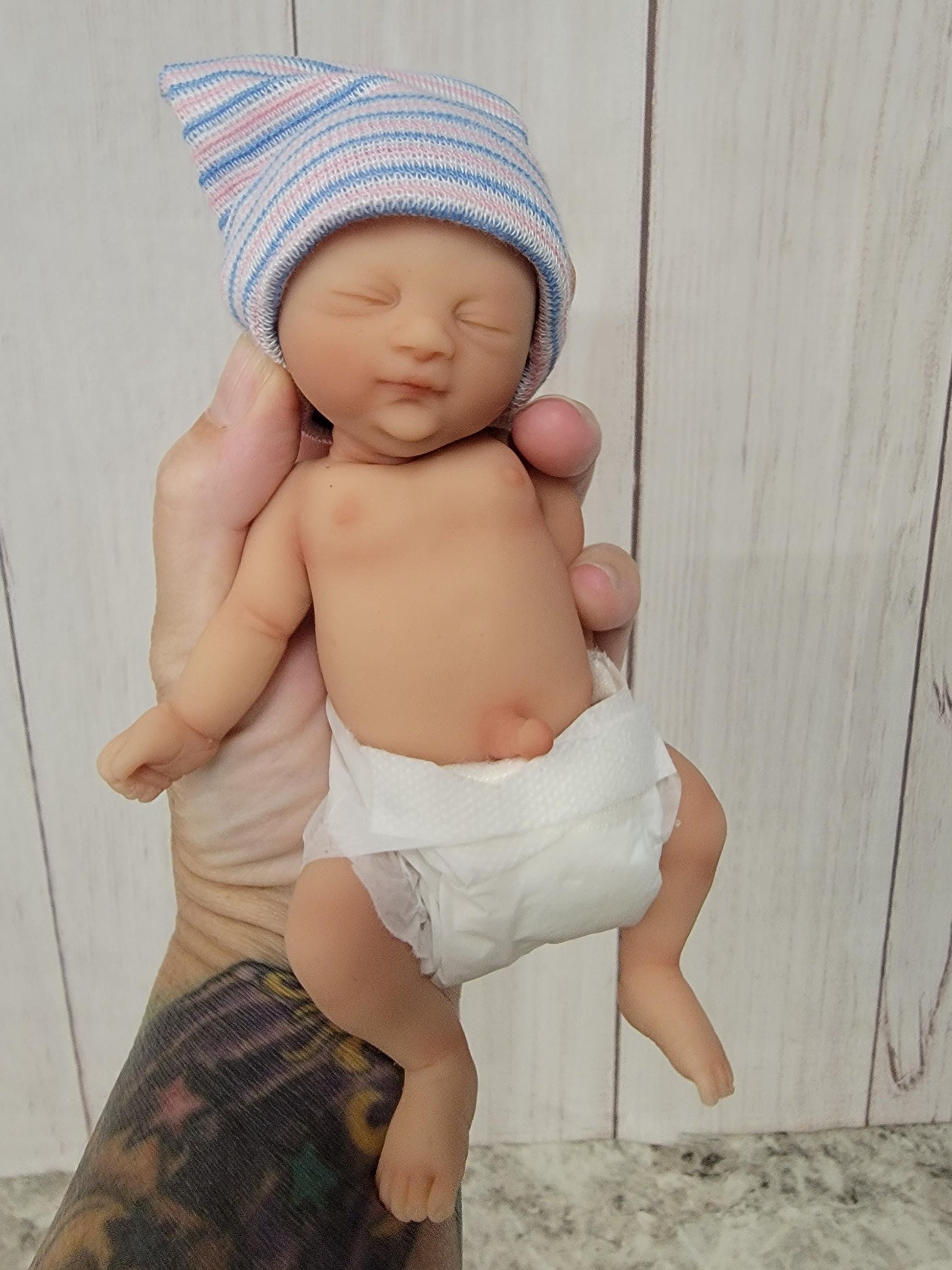 Silicone Baby Girl Doll 6 inches "Tobi"