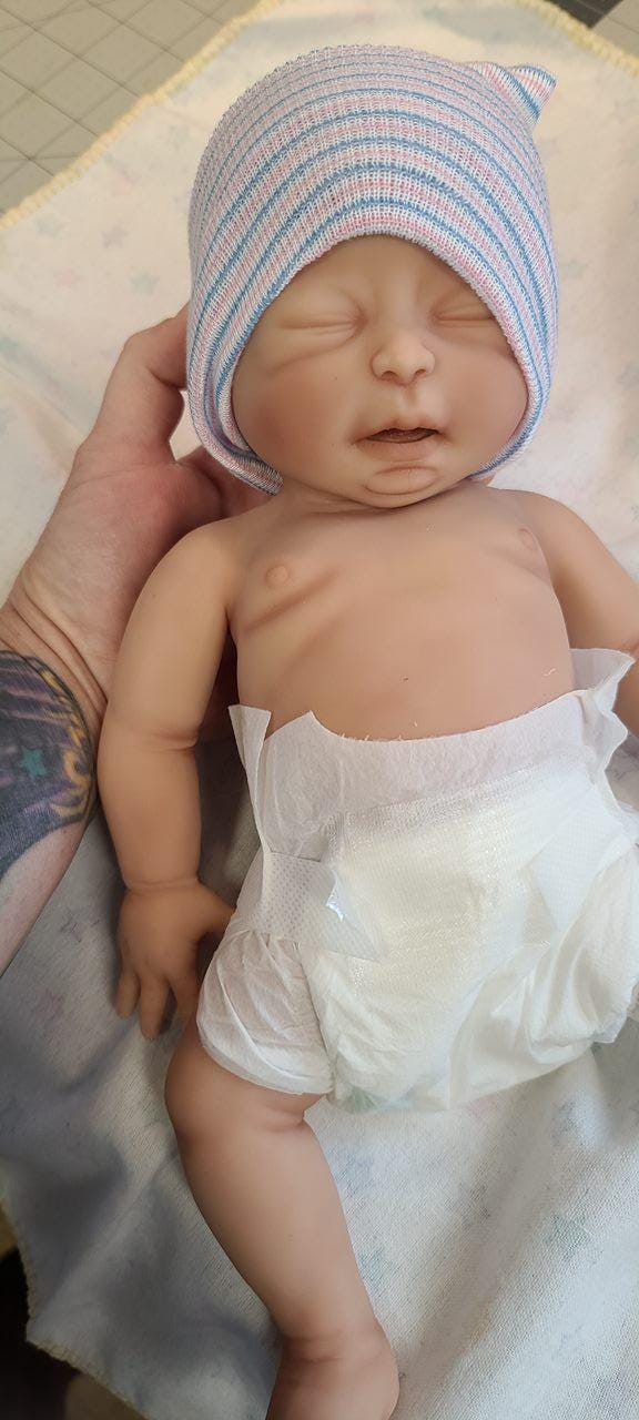 Silicone baby Doll 14 inch Boy or Girl "Lincoln" or "Liberty"