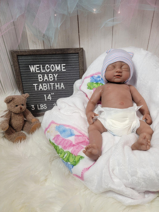 Silicone Baby Doll 14 inch Boy or Girl "Tabitha" or "Tony"