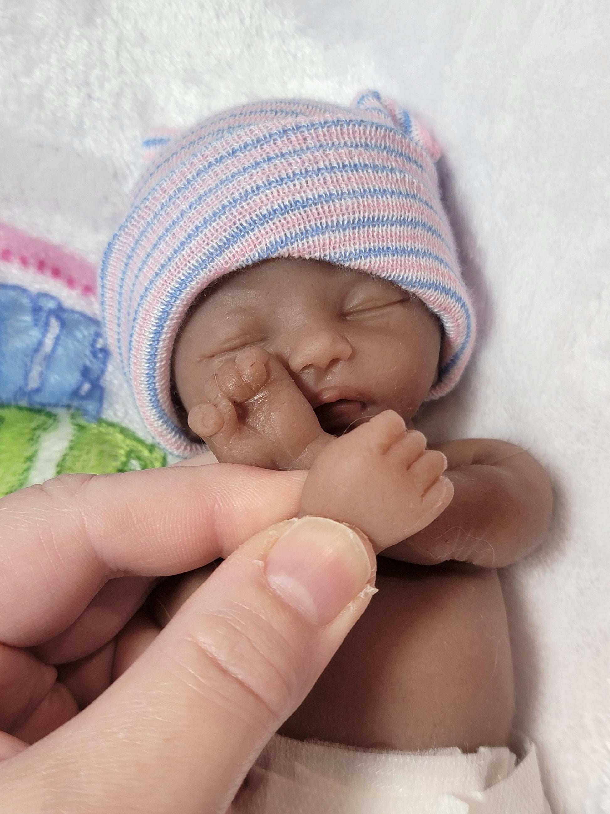 Handmade 8" Silicone Baby Doll - Izzy Enhanced Realism Edition