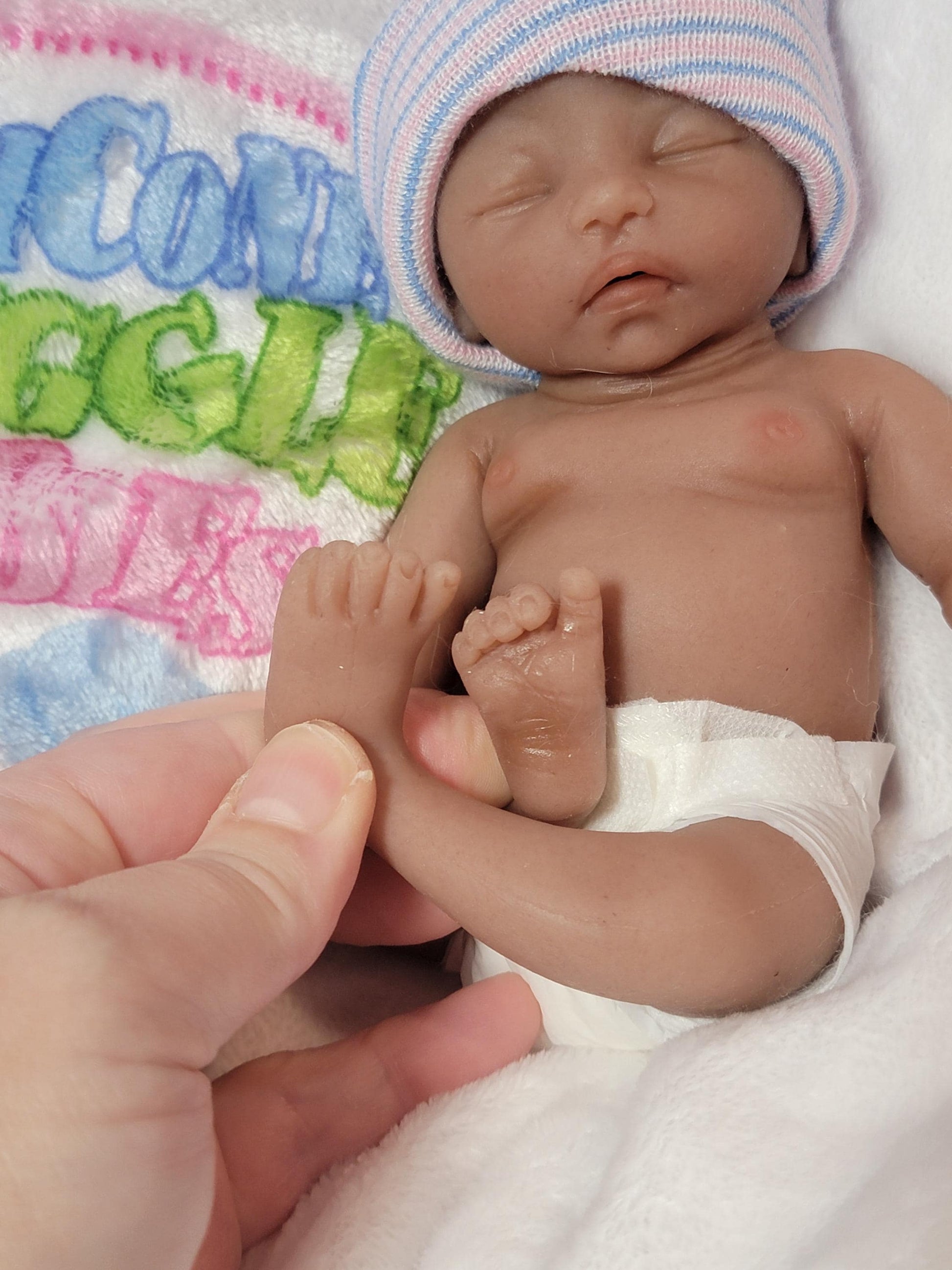 Handmade 8" Silicone Baby Doll - Izzy Enhanced Realism Edition