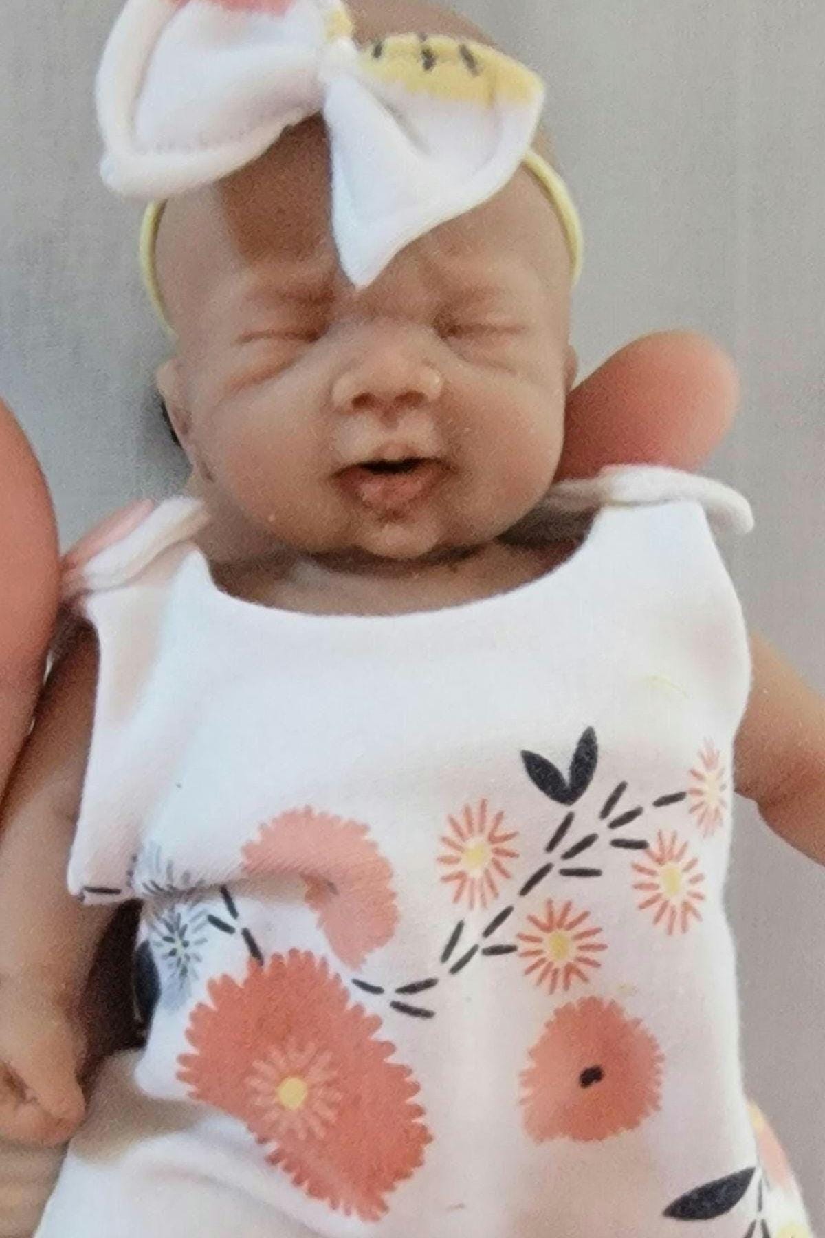 Handmade 8" Silicone Baby Doll - Skyler with Enhanced Realism Edition
