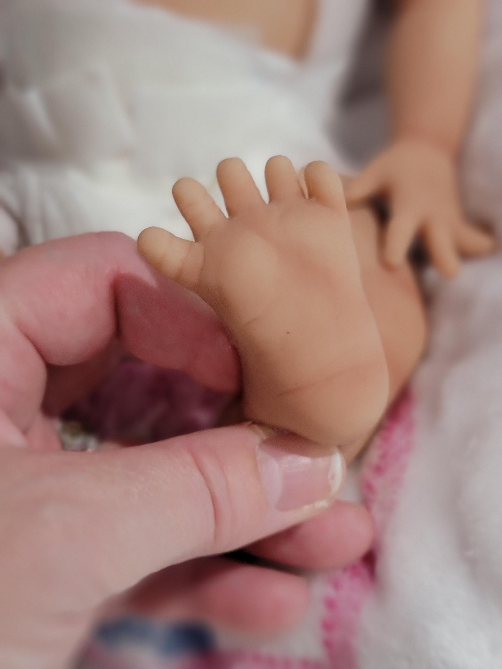 Authentic 14" Silicone Baby Doll "Sabrina" or "Sebastian" Enhanced Realism Edition Handmade by Artist