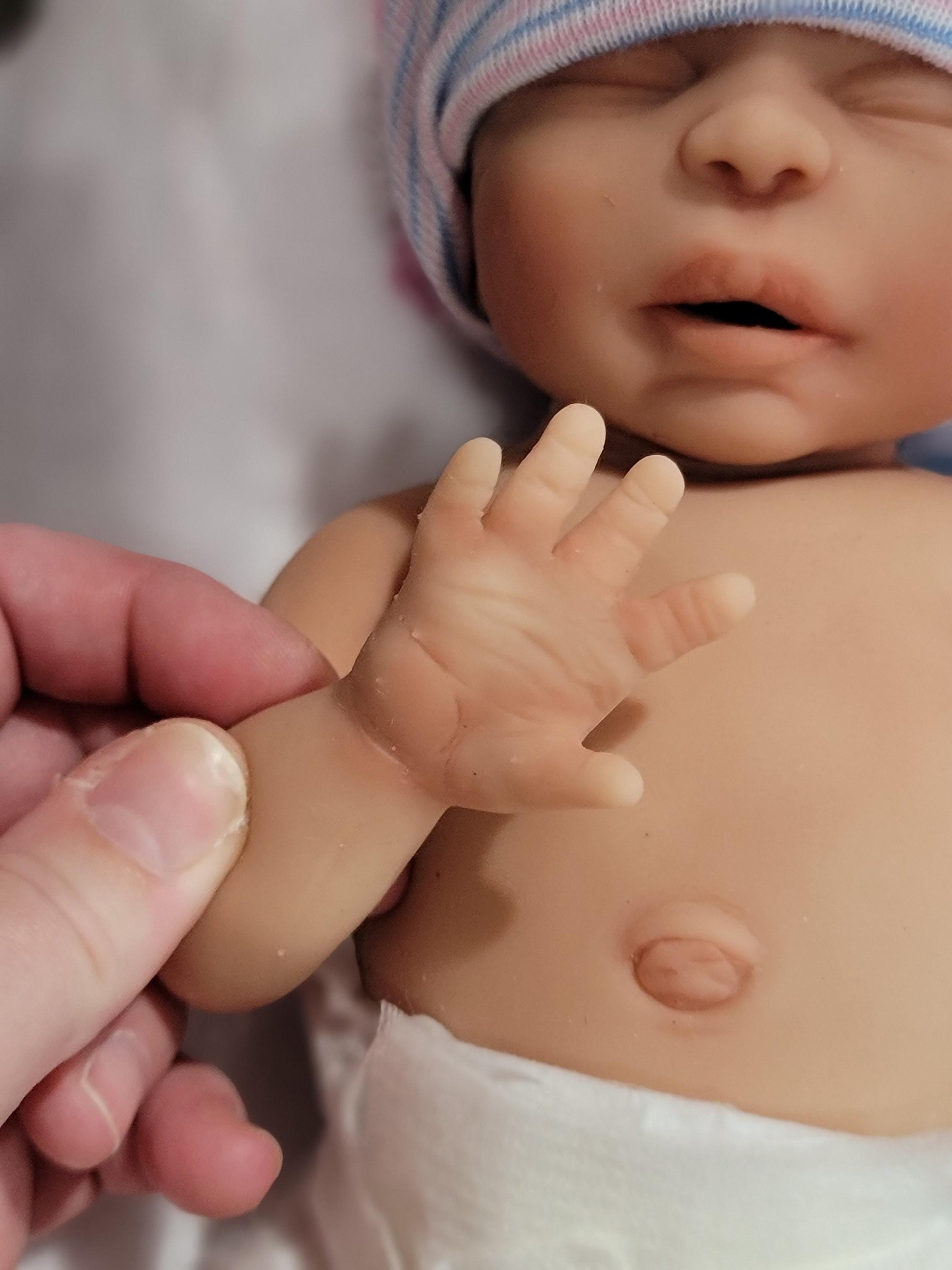 Handmade 14" Silicone Baby Doll "Sabrina" or "Sebastian" Enhanced Realism Edition