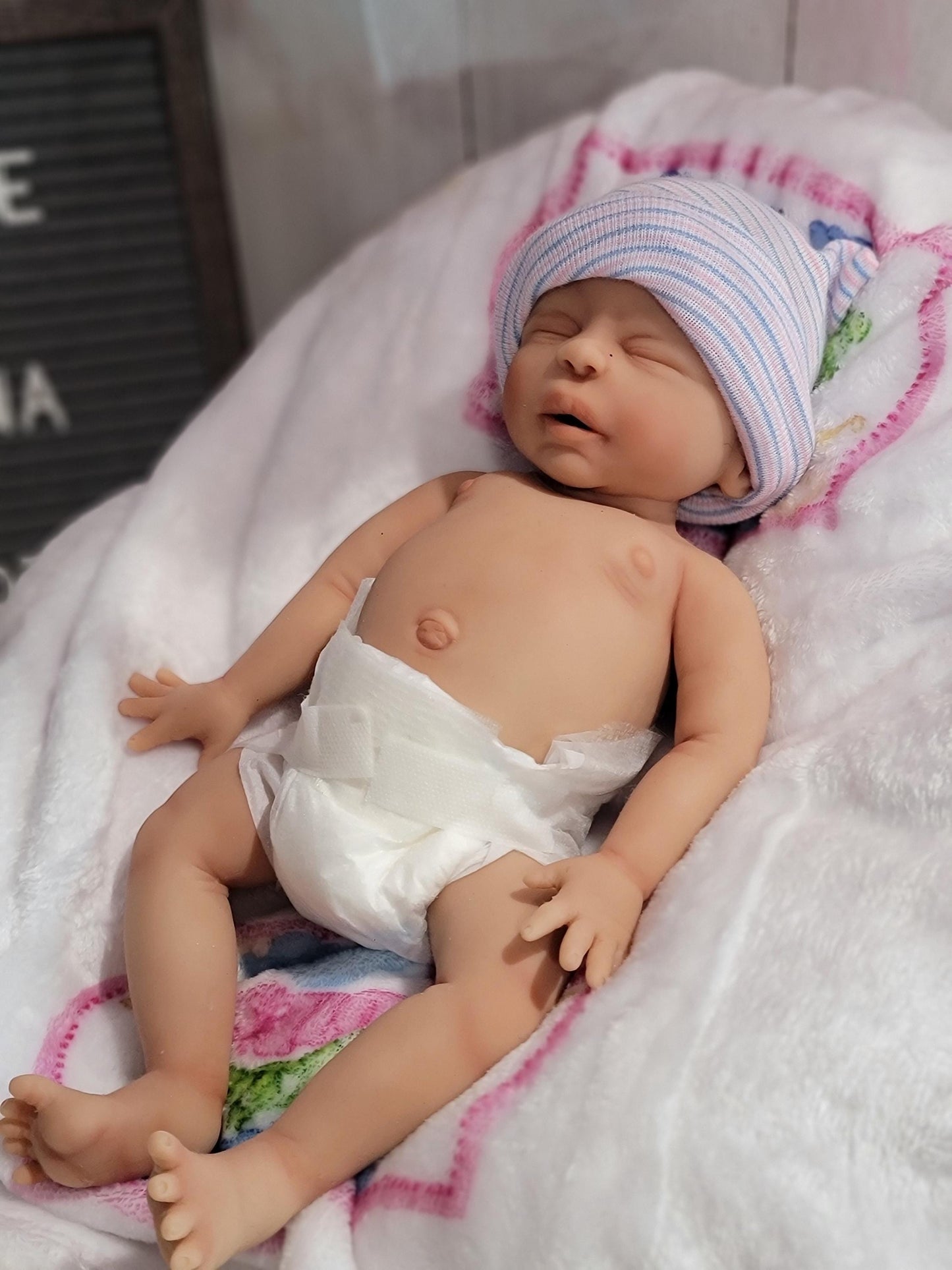 Handmade 14" Silicone Baby Doll "Sabrina" or "Sebastian" Enhanced Realism Edition