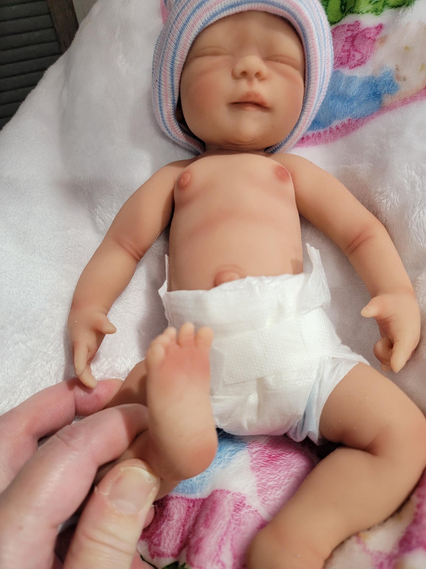 Authentic 12" Silicone Baby Doll "Quinn" Enhanced Realism Edition Handmade by Artist