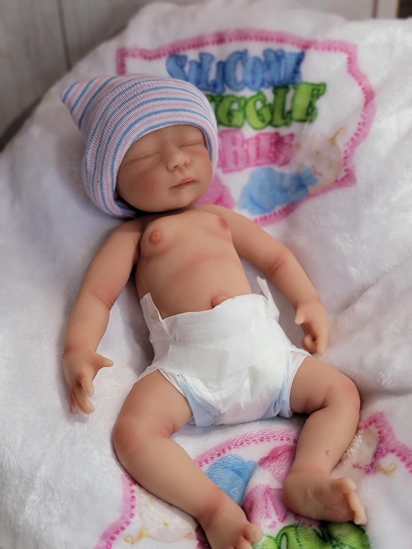 Handmade 12" Silicone Baby Doll "Quinn" Enhanced Realism Edition
