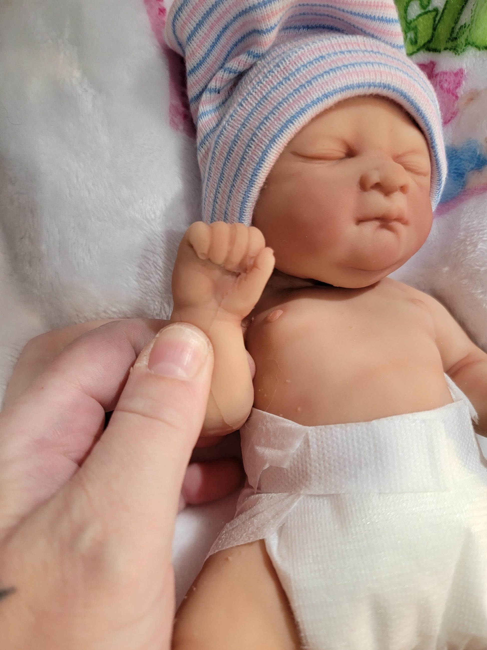 Handmade 10" Silicone Baby Doll "Laila or "Liam" Enhanced Realism Edition