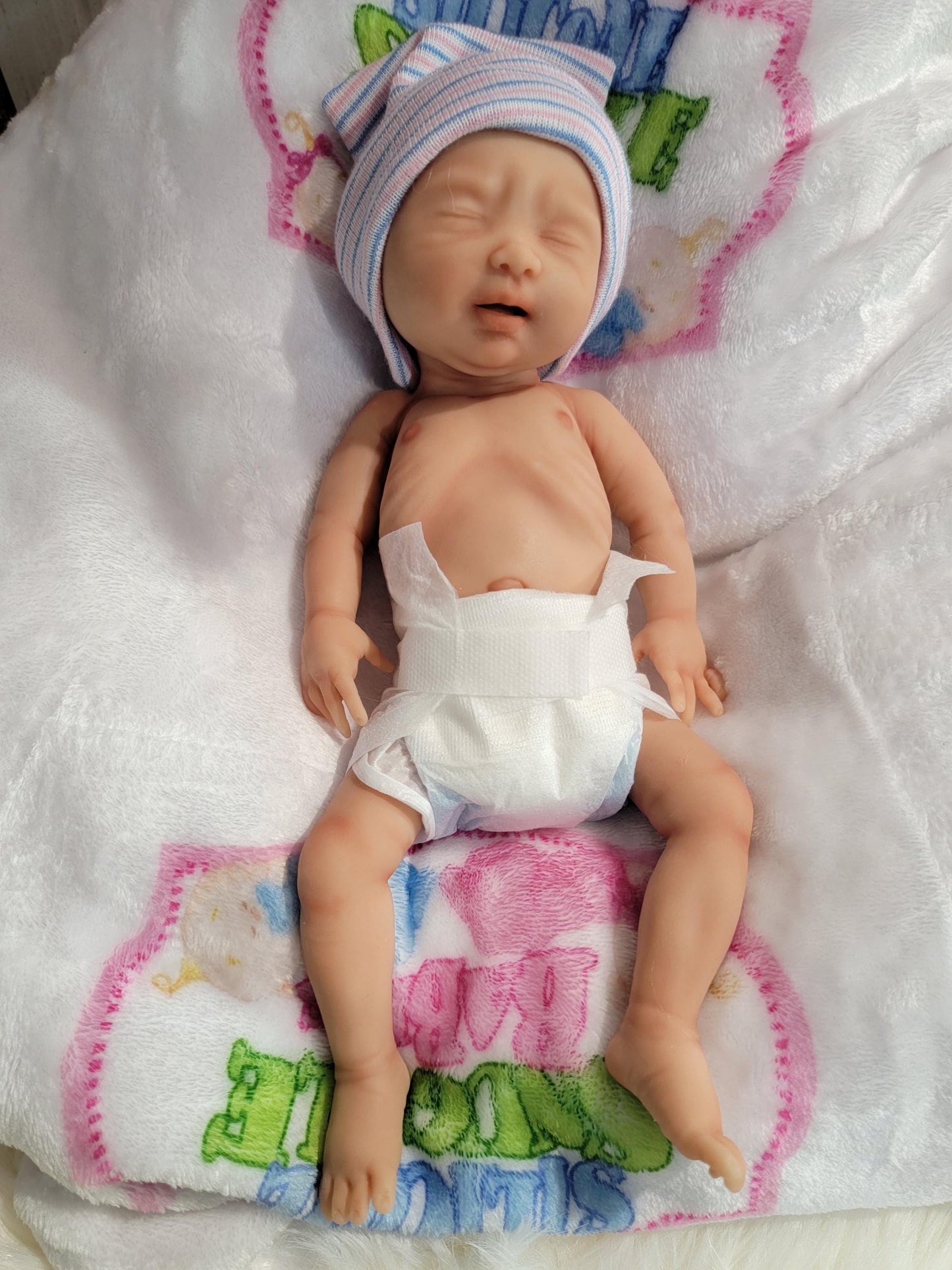 Authentic 12" Silicone Baby Girl Doll "Olivia" Enhanced Realism Edition Handmade by Artist