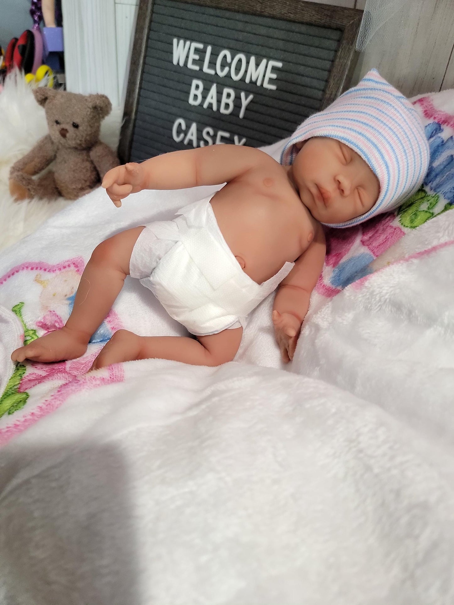 Silicone Baby Doll 10 inch Boy or Girl "Casey"