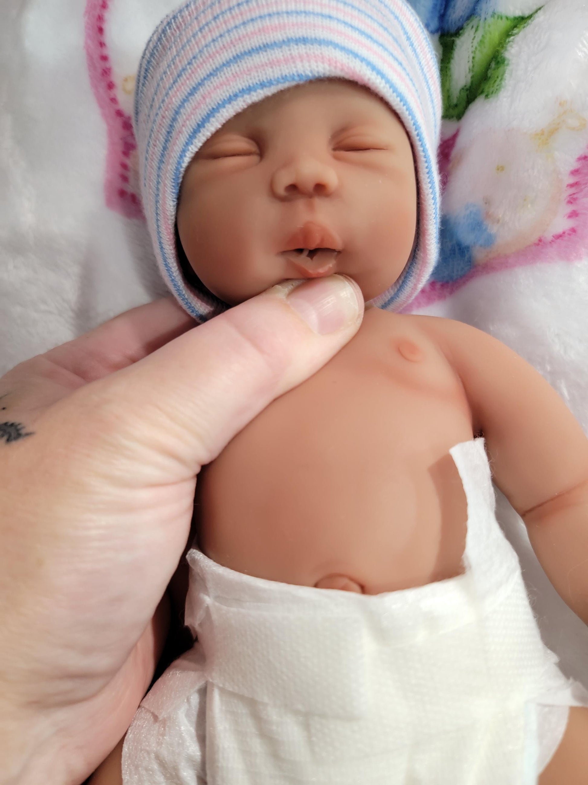 Handmade 10" Silicone Baby Doll - "Casey" Enhanced Realism Edition