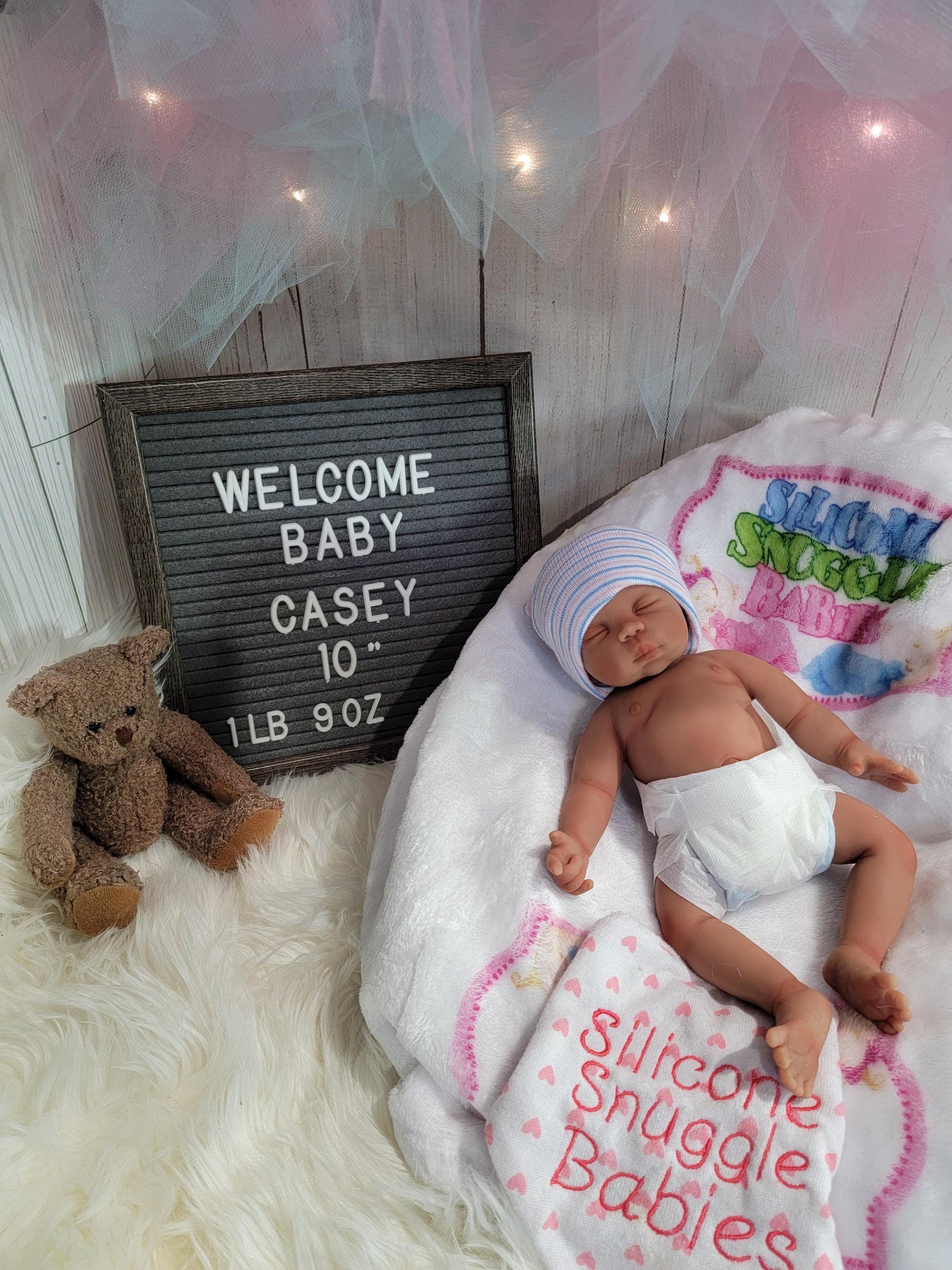 Silicone Baby Doll 10 inch Boy or Girl "Casey"