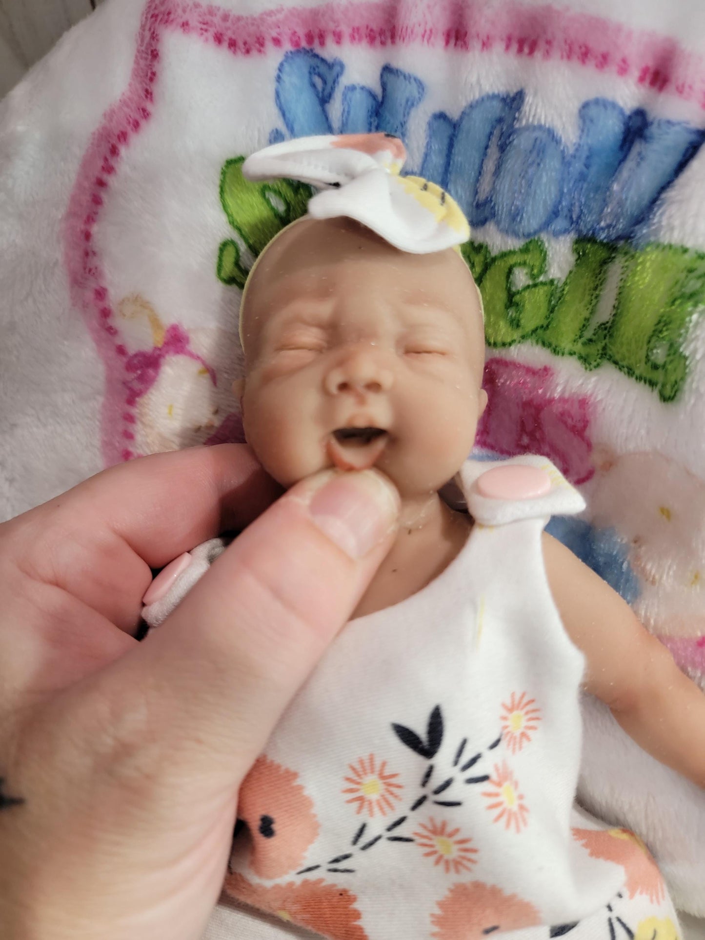 Authentic 8" Silicone Baby Doll - Skyler with Enhanced Realism Edition Handmade by Artist