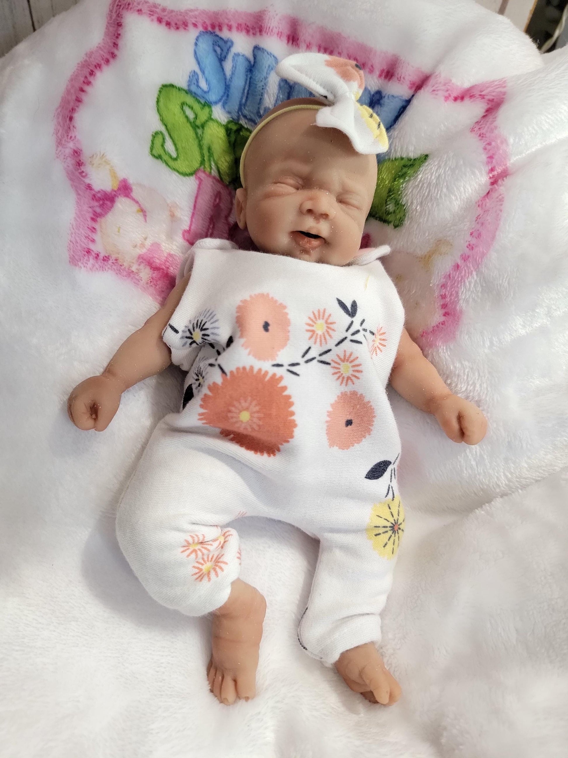 Handmade 8" Silicone Baby Doll - Skyler with Enhanced Realism Edition