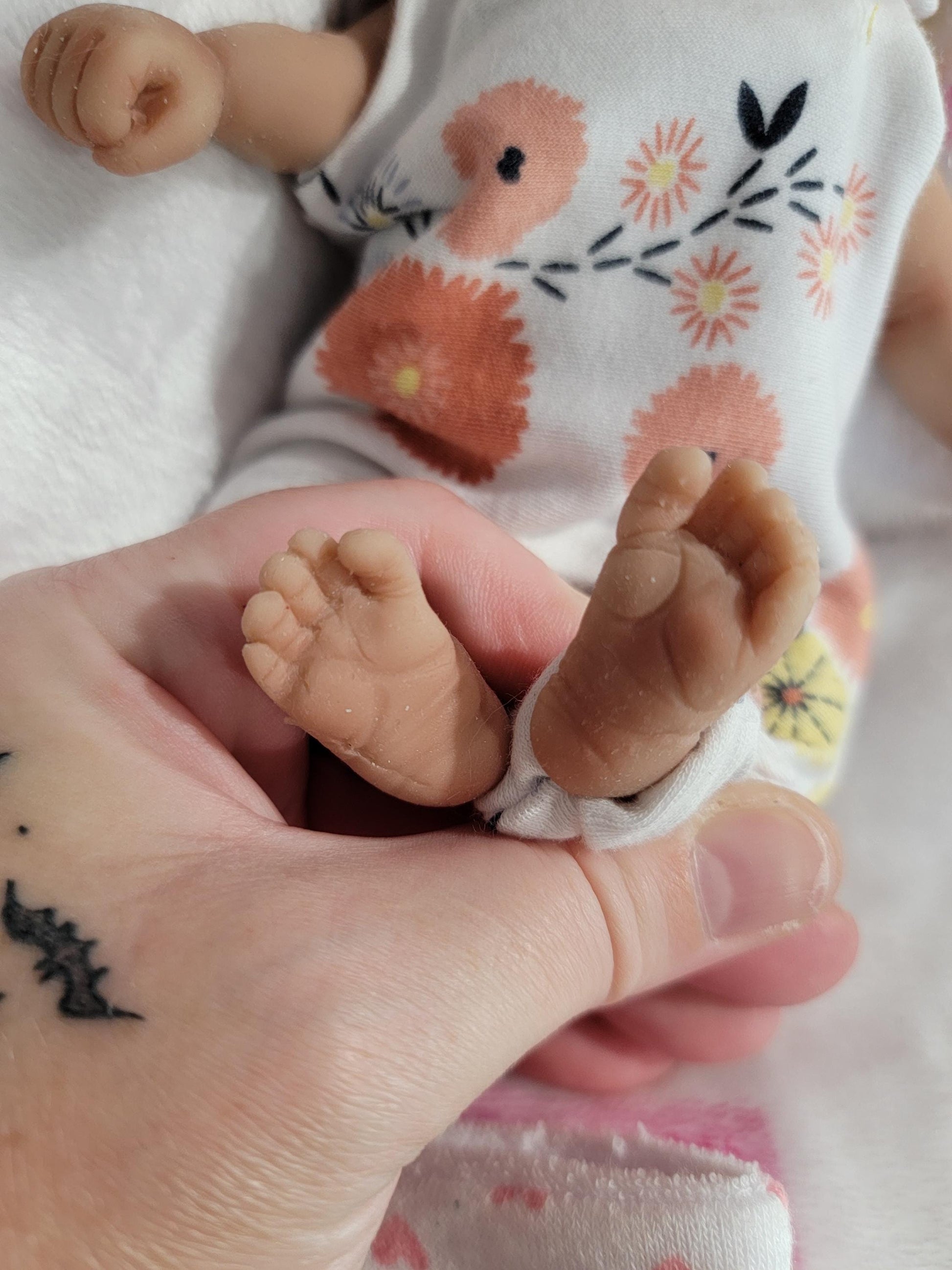 Handmade 8" Silicone Baby Doll - Skyler with Enhanced Realism Edition