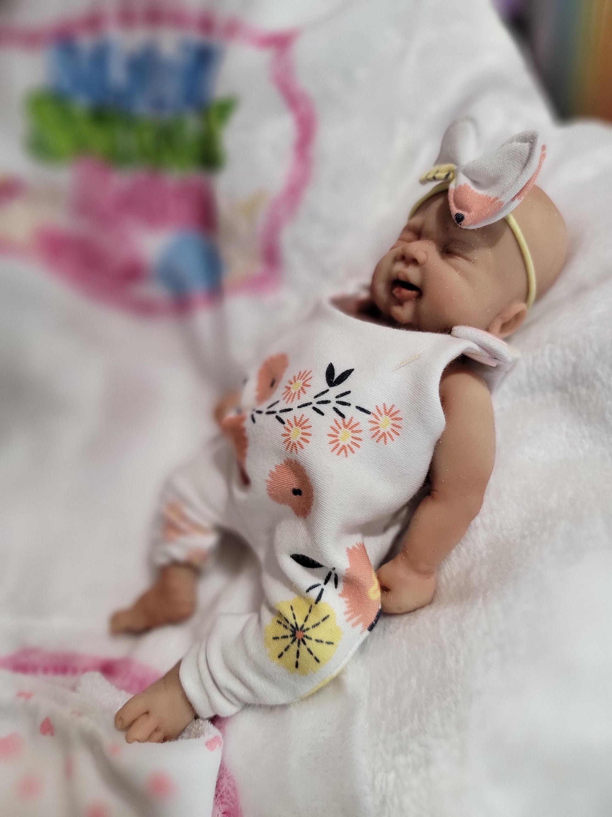 Authentic 8" Silicone Baby Doll - Skyler with Enhanced Realism Edition Handmade by Artist