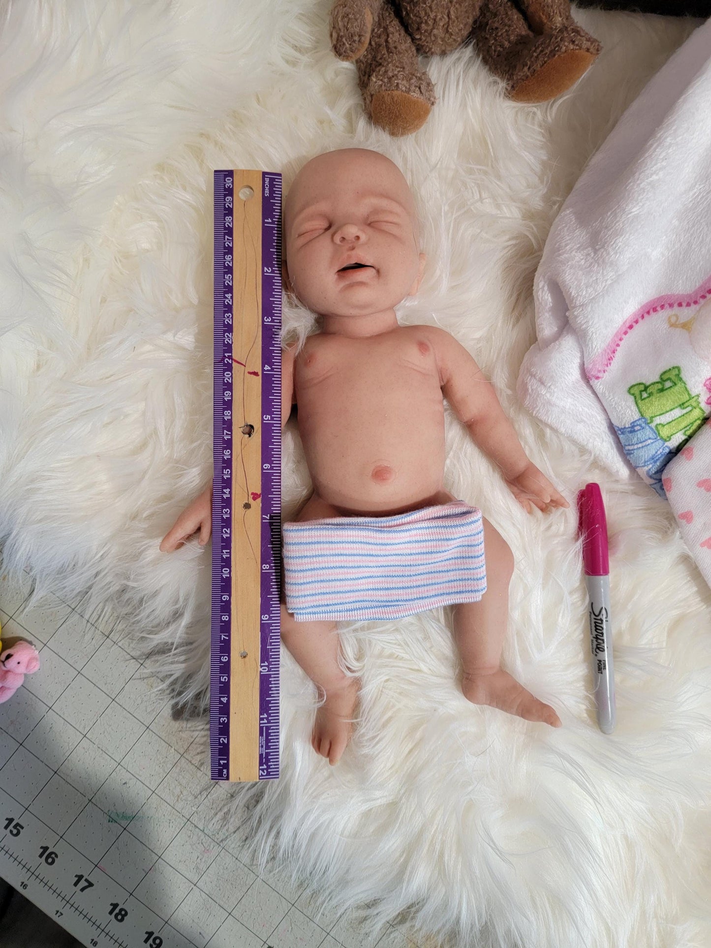 Handmade 12" Silicone Baby Doll "Charlotte" or "Carter" Enhanced Realism Edition
