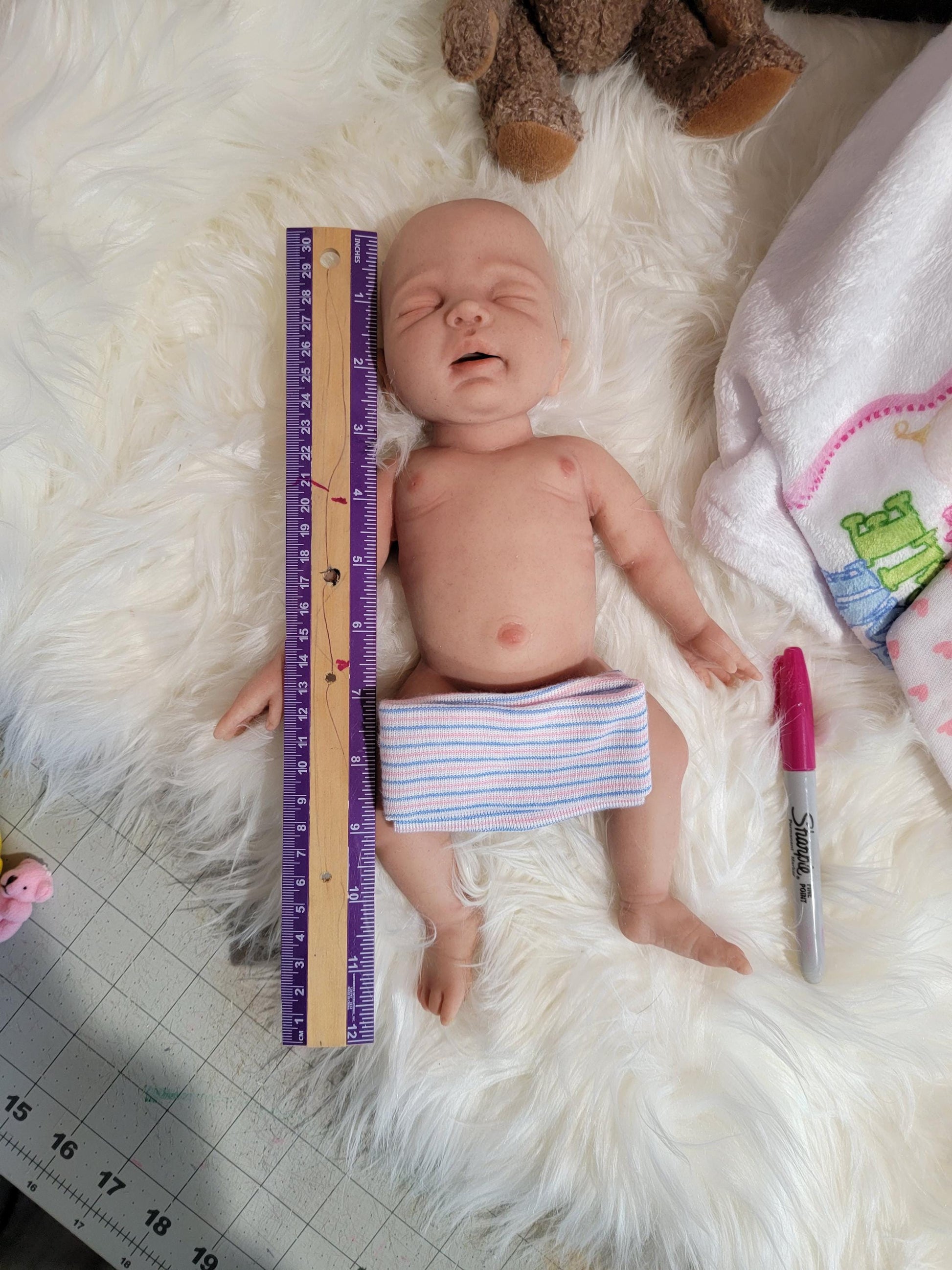 Handmade 12" Silicone Baby Doll "Charlotte" or "Carter" Enhanced Realism Edition