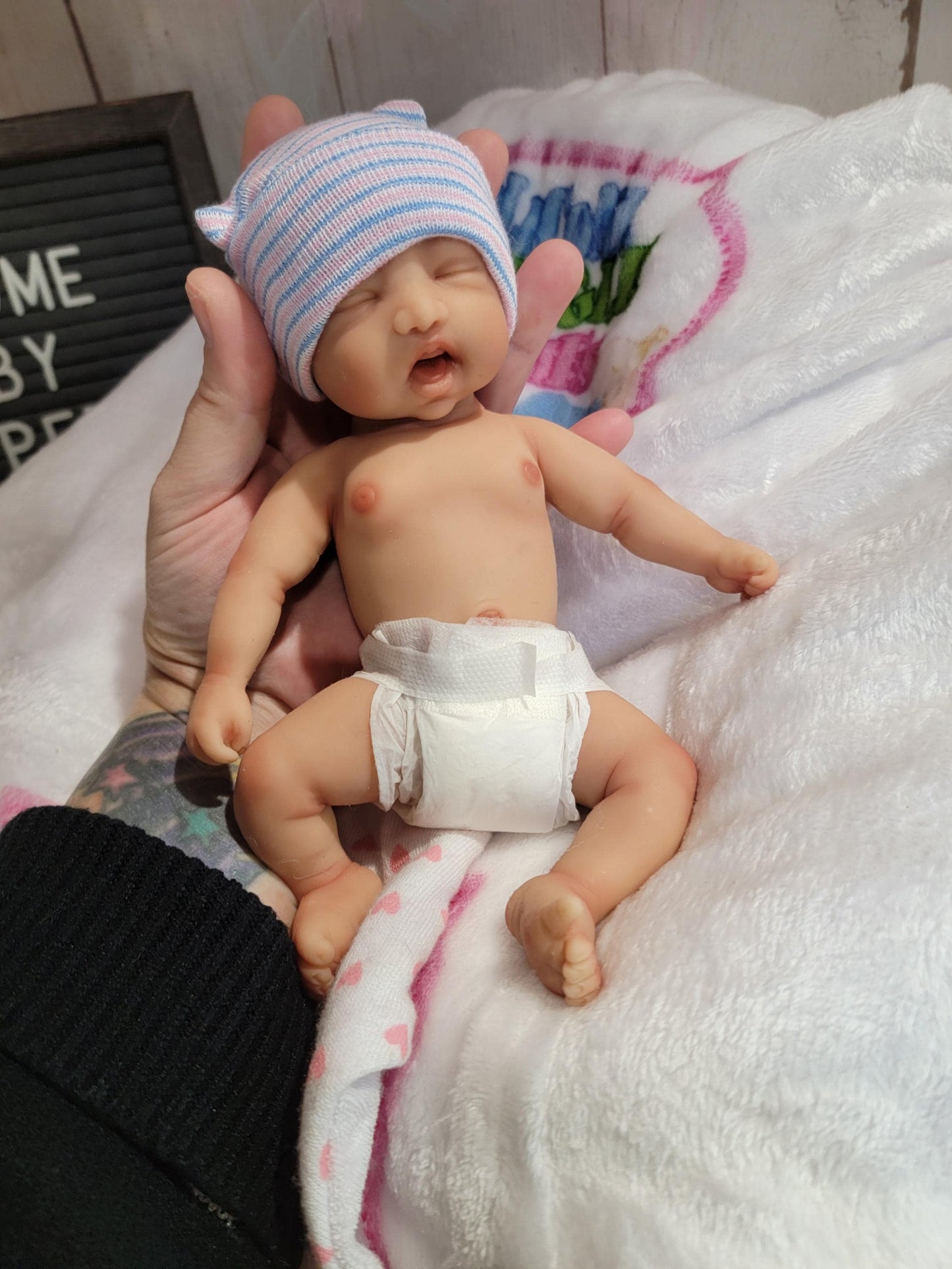 Handmade 9.5" Silicone Baby Doll Harper Enhanced Realism Edition