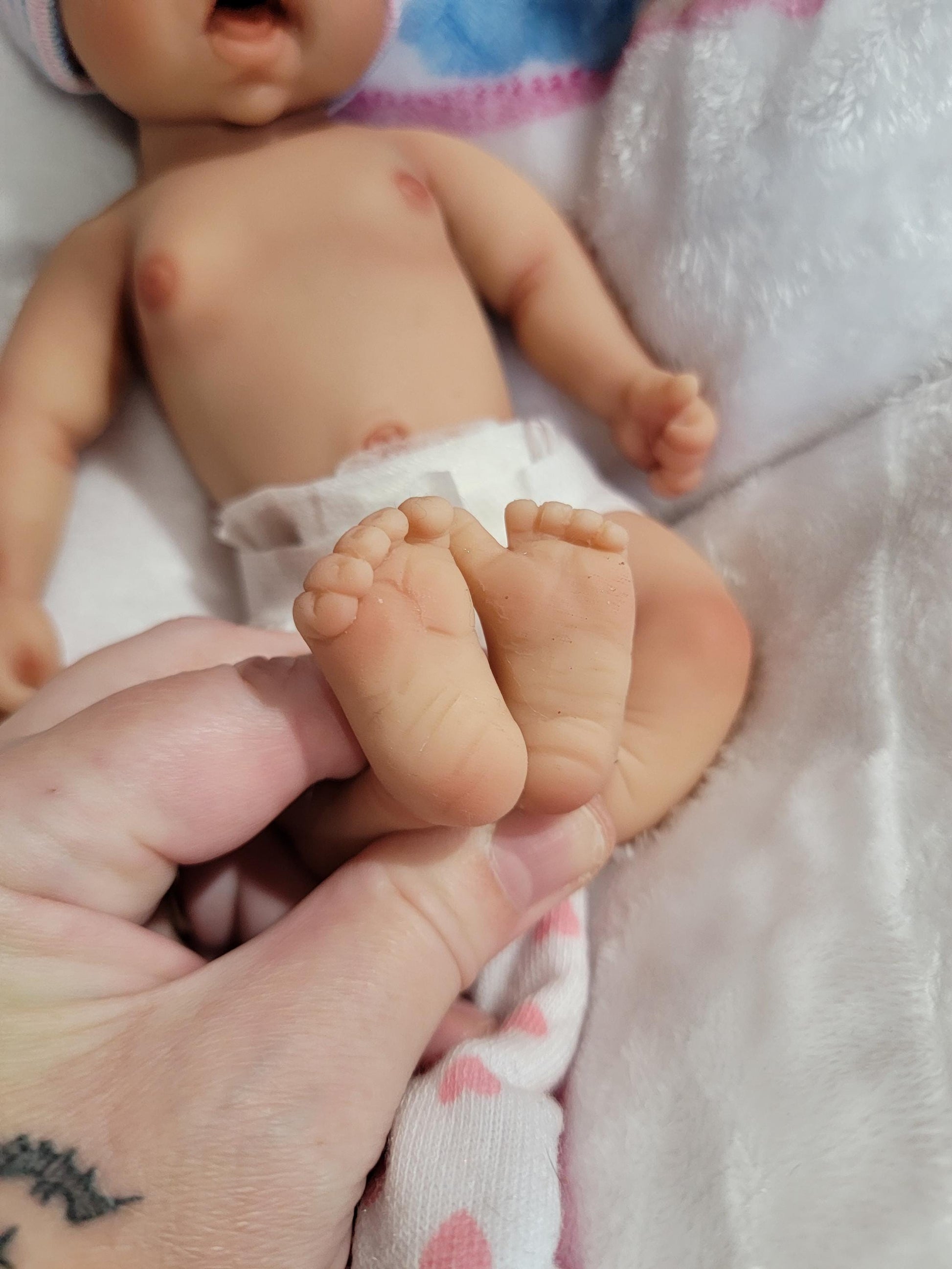 Handmade 9.5" Silicone Baby Doll Harper Enhanced Realism Edition