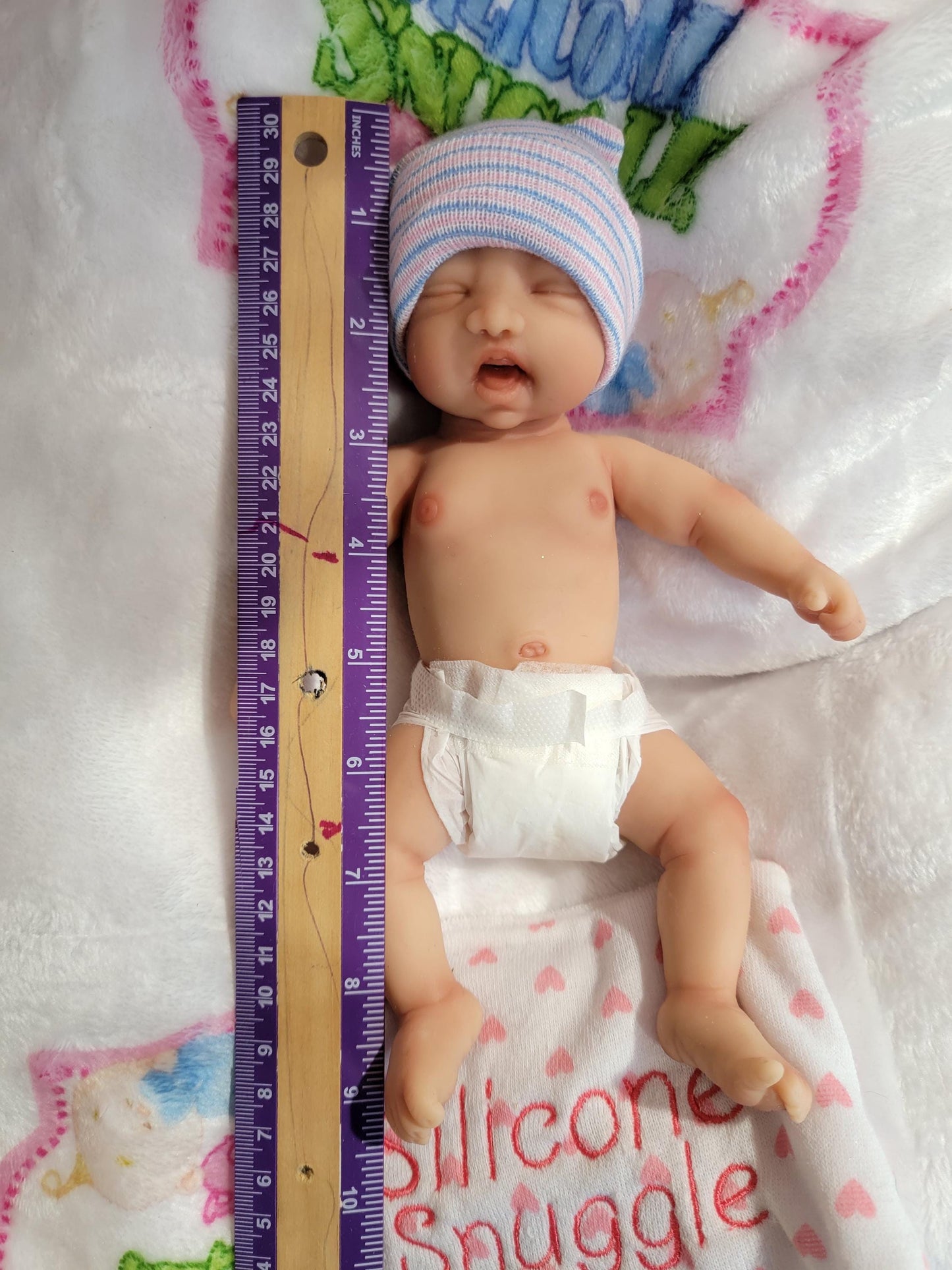 Handmade 9.5" Silicone Baby Doll Harper Enhanced Realism Edition