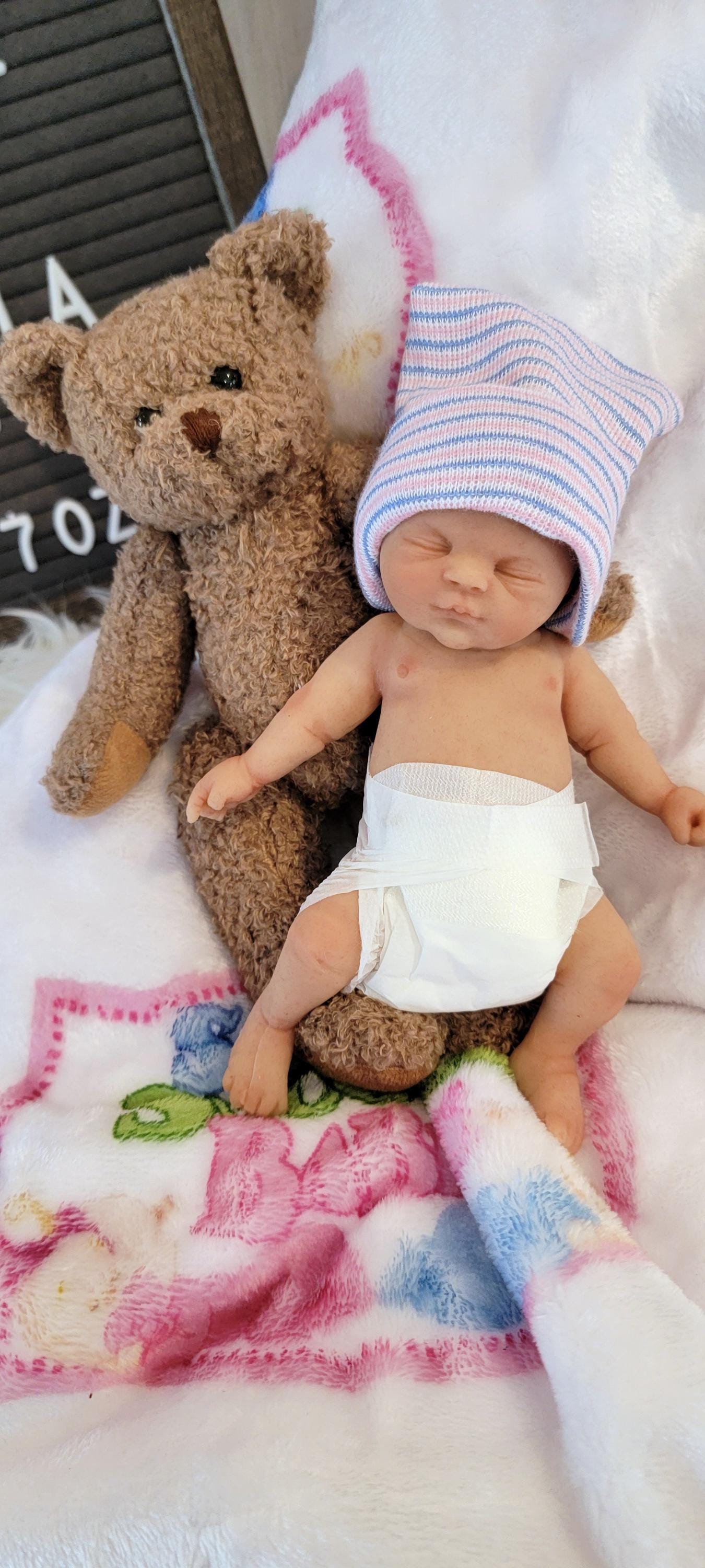 Handmade 6" Silicone Baby Doll - Gabriel or Gabriella Enhanced Realism Edition