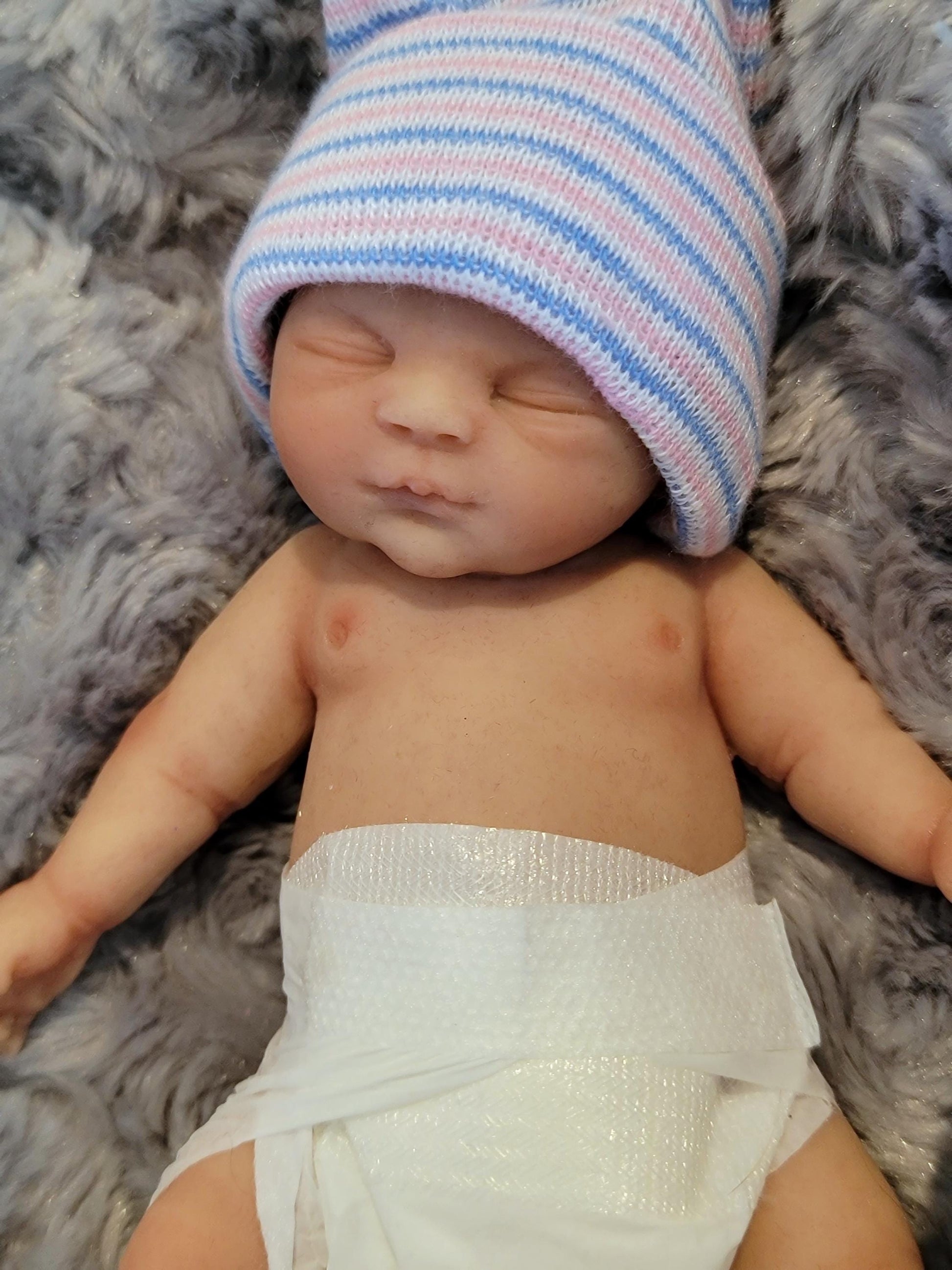 Handmade 6" Silicone Baby Doll - Gabriel or Gabriella Enhanced Realism Edition