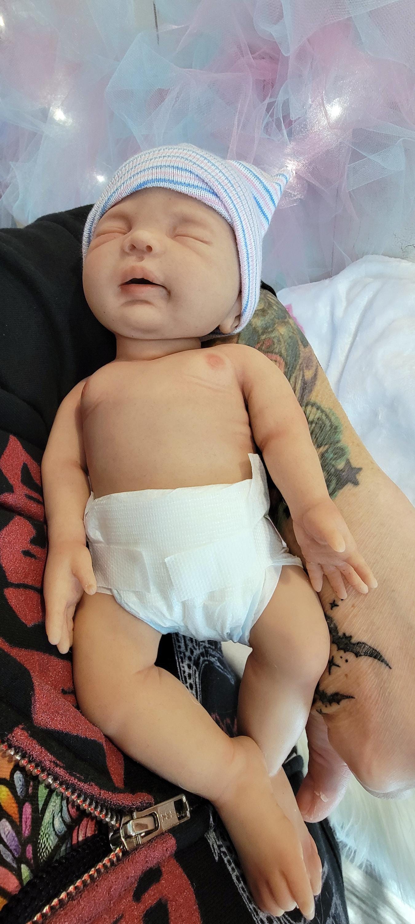 Handmade 12" Silicone Baby Doll "Charlotte" or "Carter" Enhanced Realism Edition