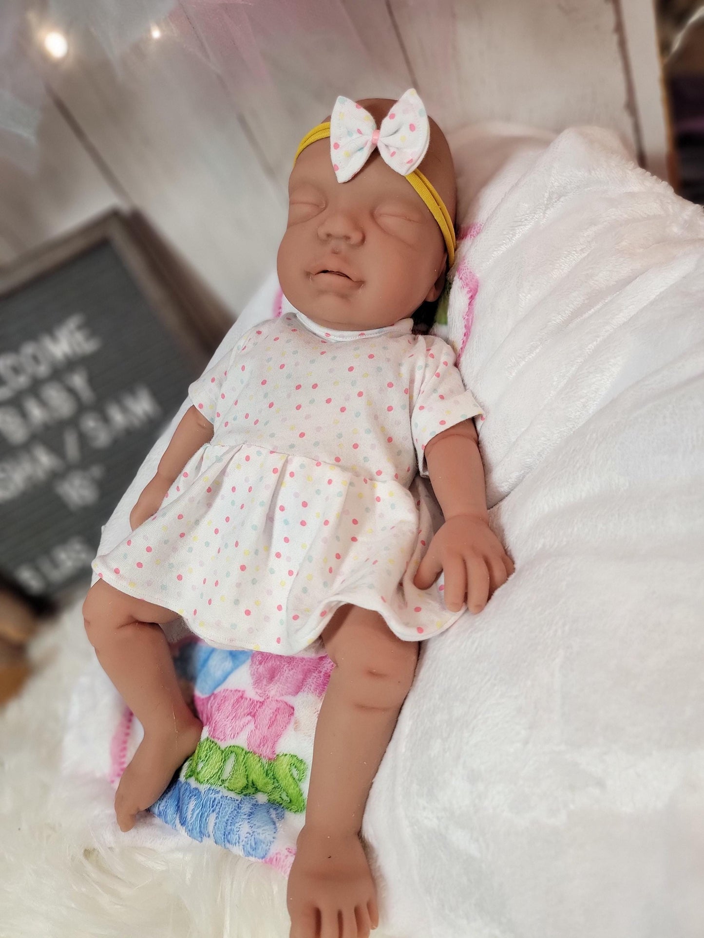 Handmade 16" Silicone Baby Doll "Sasha" Enhanced Realism Edition