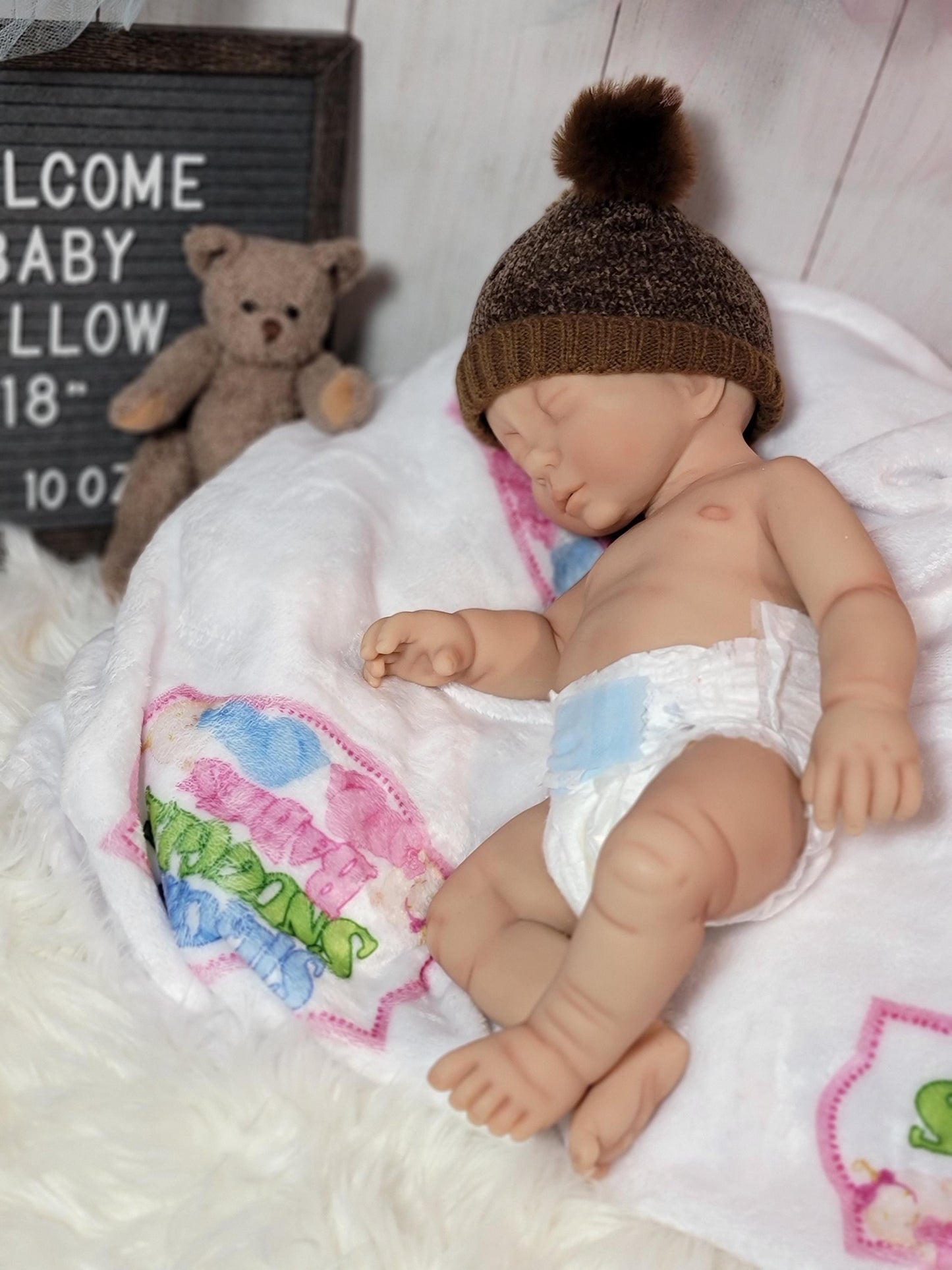 Silicone Baby Doll 18 inch Girl or Boy "Willow" or "William"