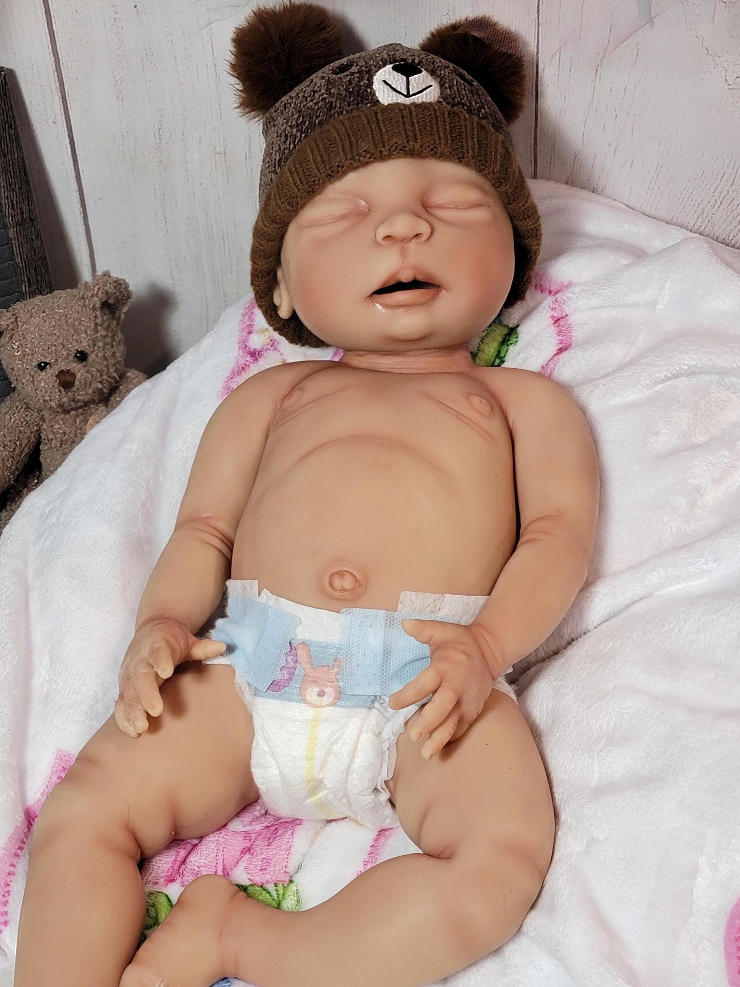 Handmade 22" Silicone Baby Doll "Riley" Enhanced Realism Edition
