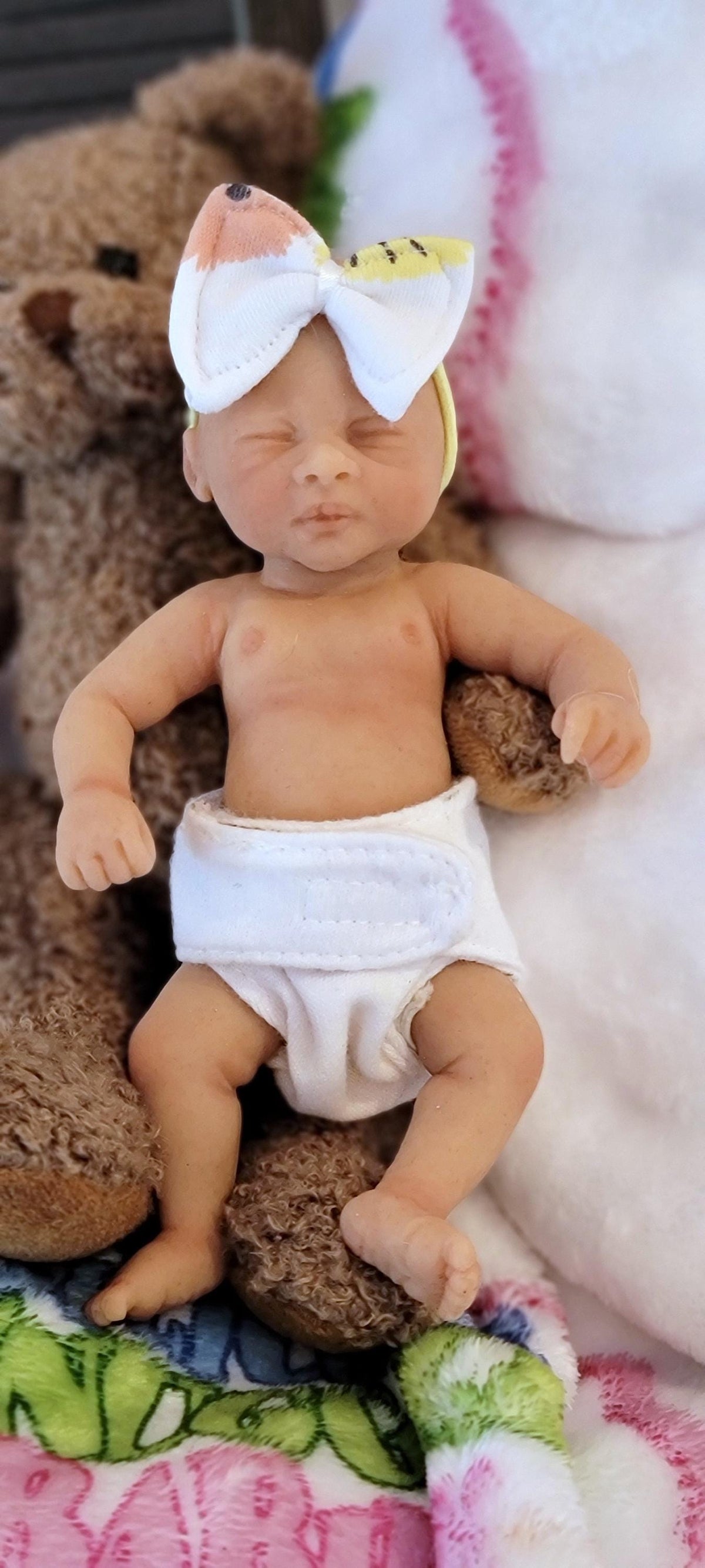 Authentic 6" Silicone Baby Girl Doll Blake Enhanced Realism Edition Handmade by Artist