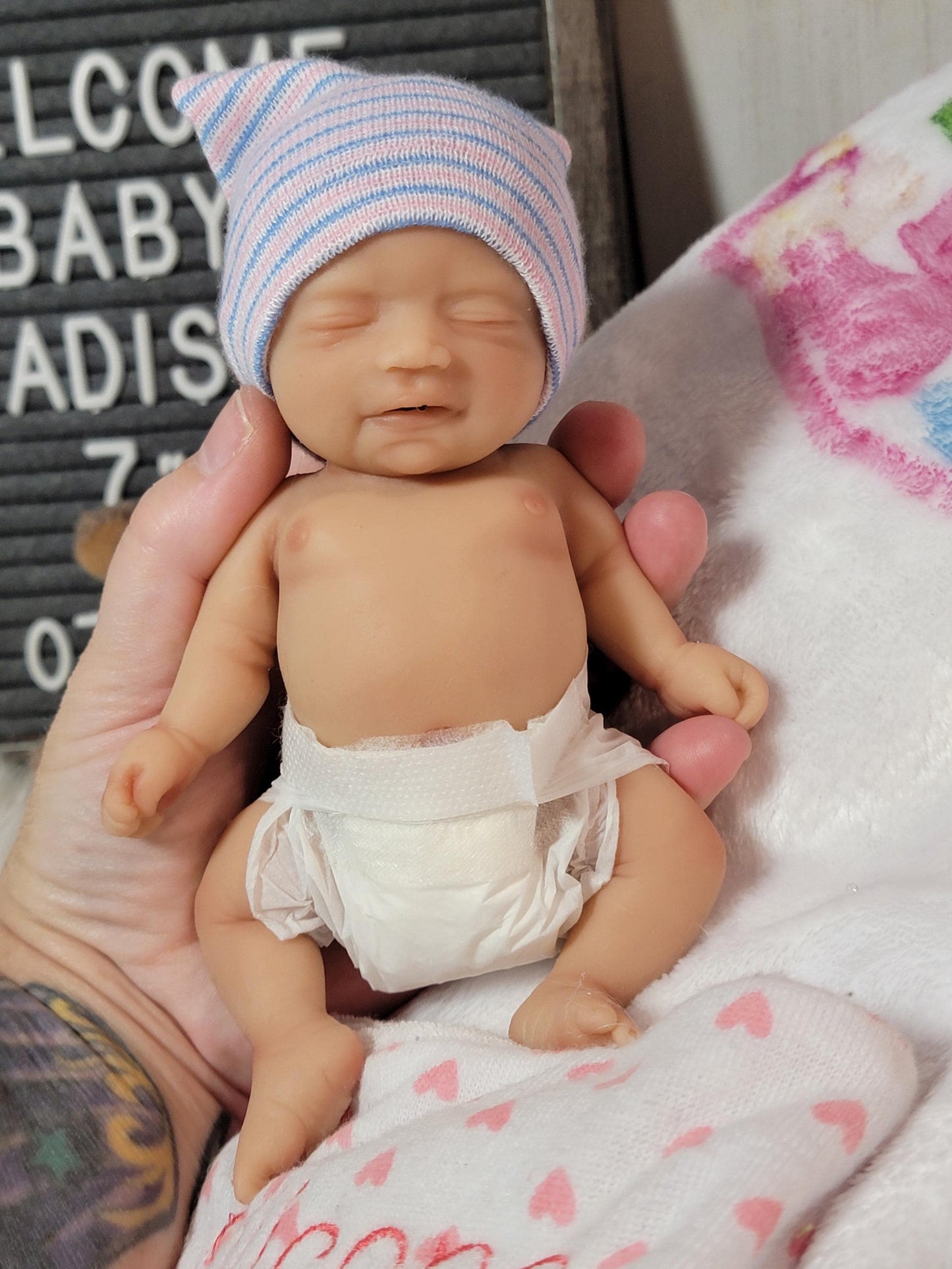 Silicone Baby Doll 7 inch Boy or Girl "Madison" or "Matthew"