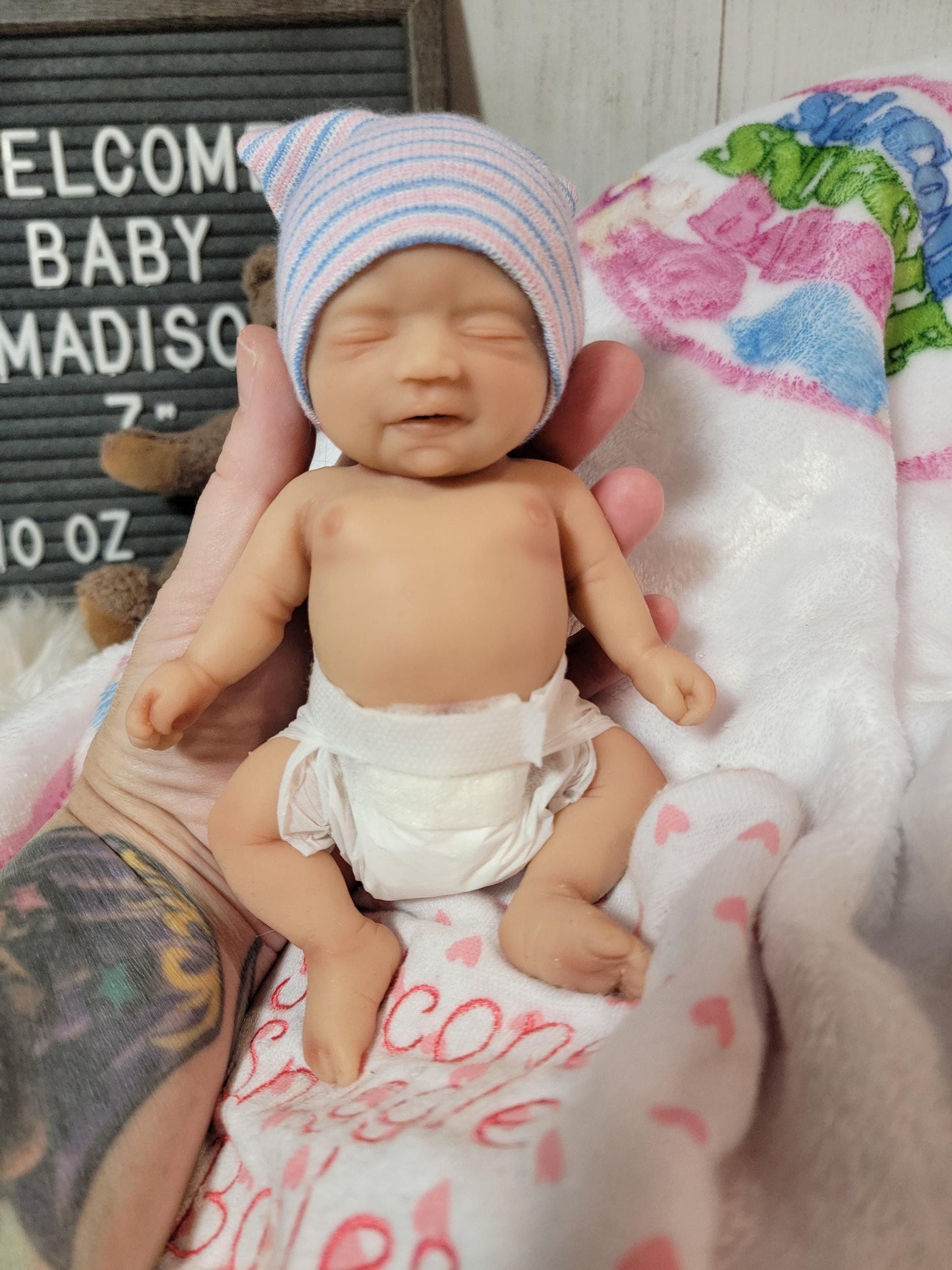 Silicone Baby Doll 7 inch Boy or Girl "Madison" or "Matthew"