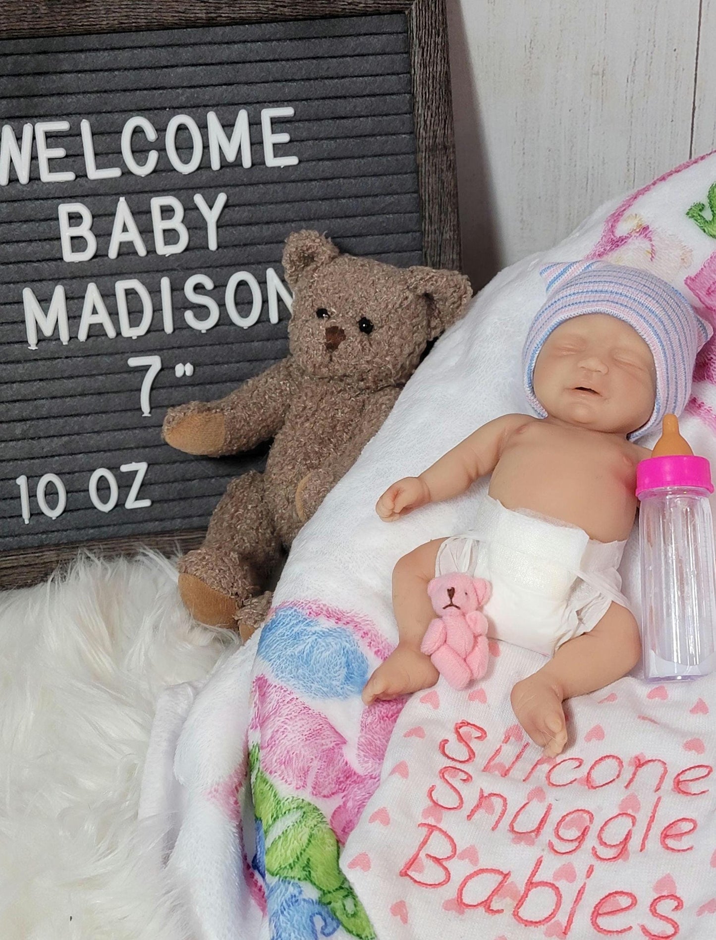 Silicone Baby Doll 7 inch Boy or Girl "Madison" or "Matthew"