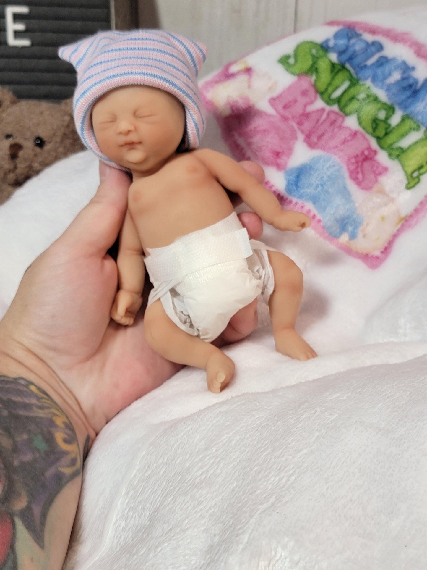 Handmade 6" Silicone Baby Doll Tobi Enhanced Realism Edition