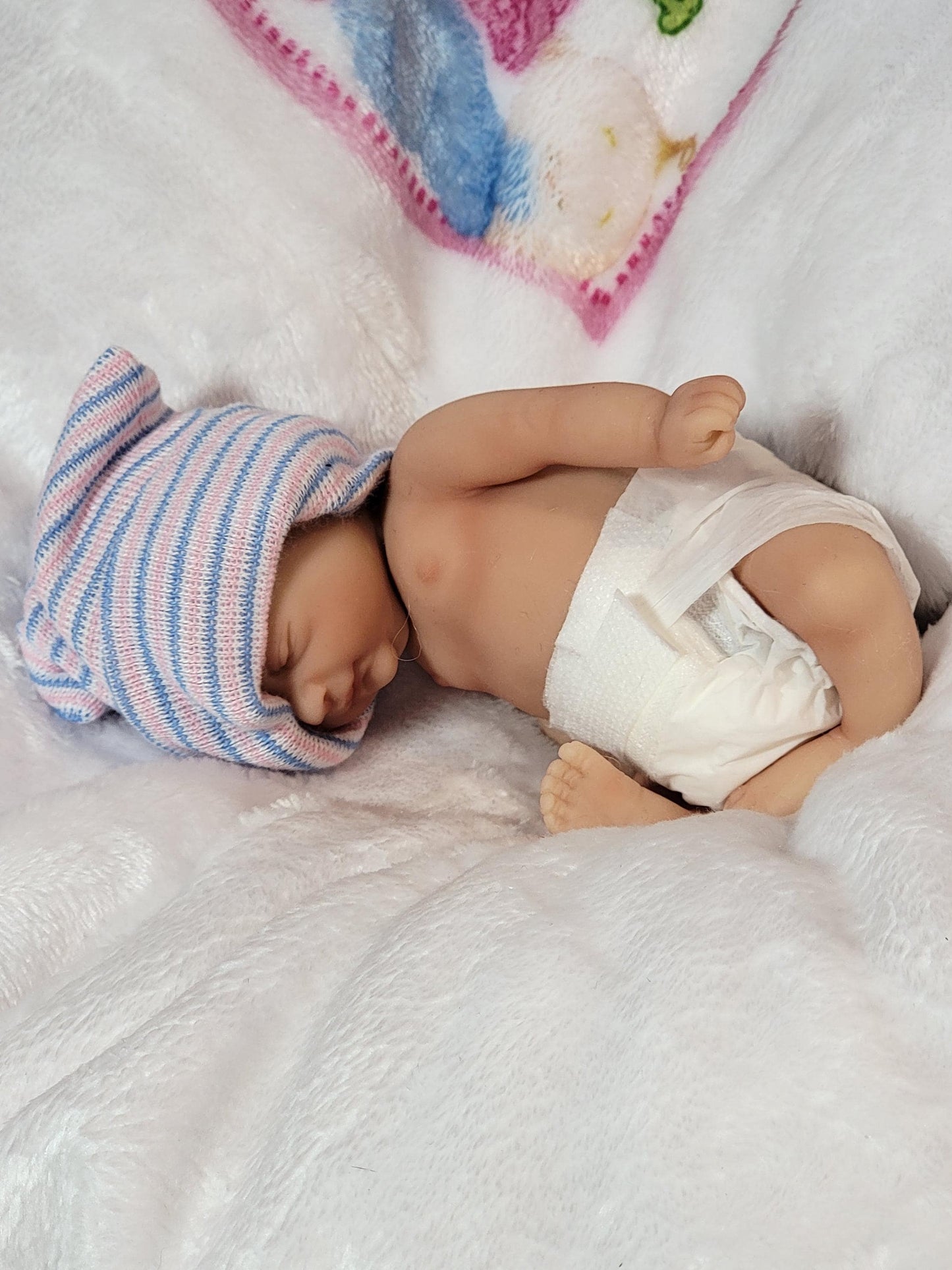 Authentic 6" Silicone Baby Girl Doll Tobi Enhanced Realism Edition Handmade by Artist