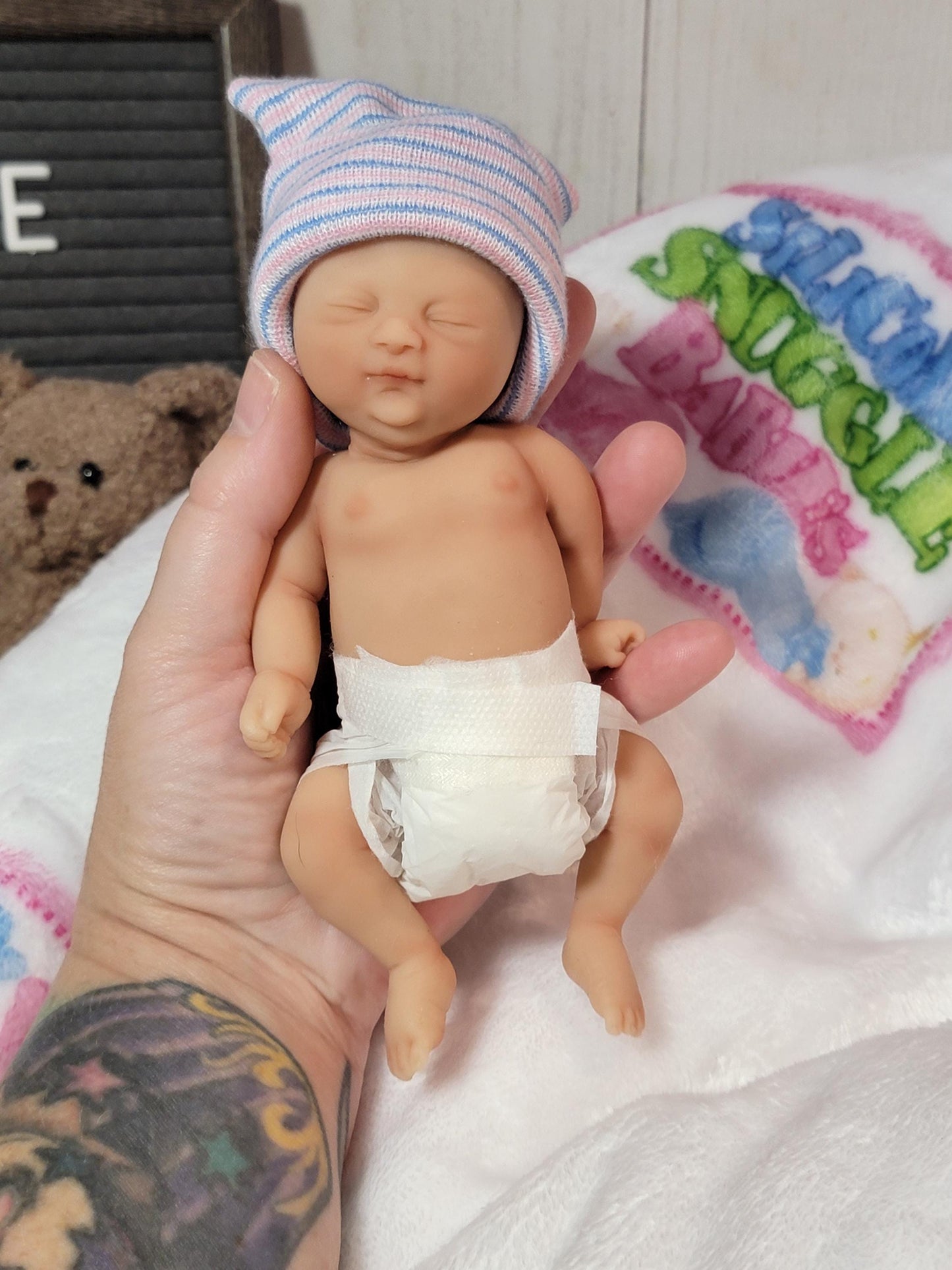 Silicone Baby Girl Doll 6 inches "Tobi"