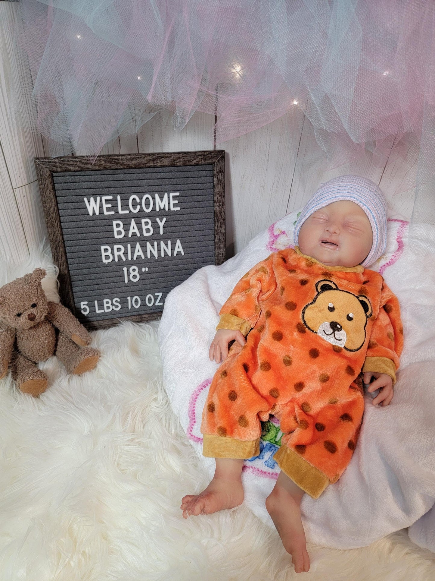 New Baby Available-Handmade 18" Silicone Baby Doll "Brianna" or "Brian" Enhanced Realism Edition